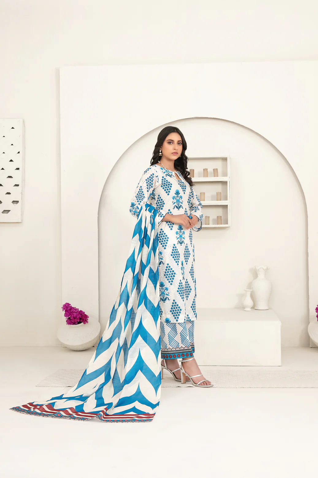 Raniya Stitched Emb Printed Swiss lawn [D-1002] - Image 2