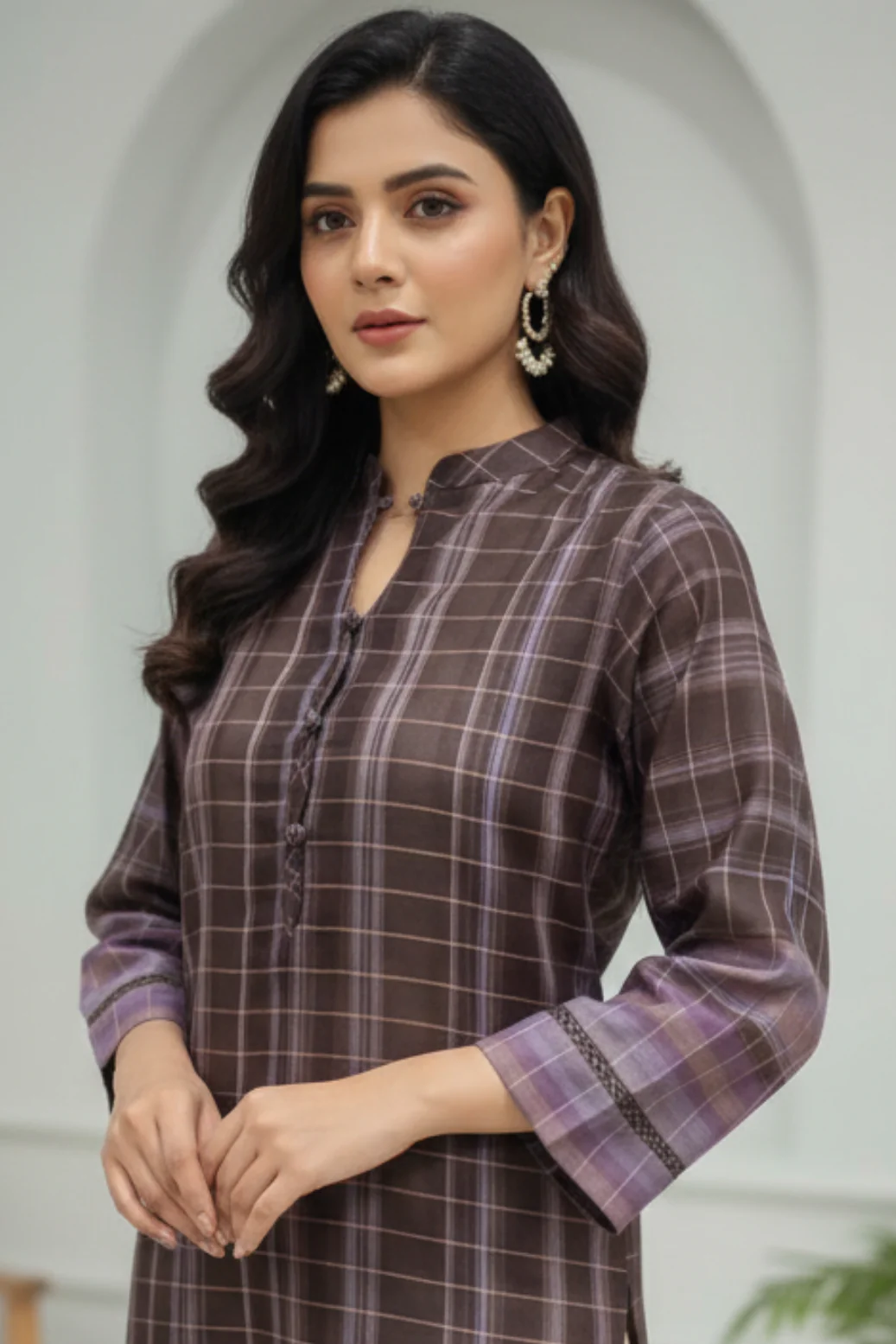RANGOLI 1-PC Jacquard Lawn KURTI [CODE D-1121] - Image 2