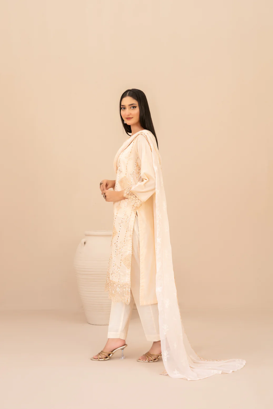 Simay 3pcs Stitched Emb Lawn [D-1453] - Image 2