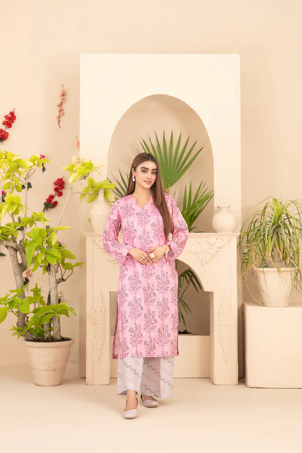 Dilfa With Khussa 2pcs Stitched Emb Printed Swiss [D-1549]