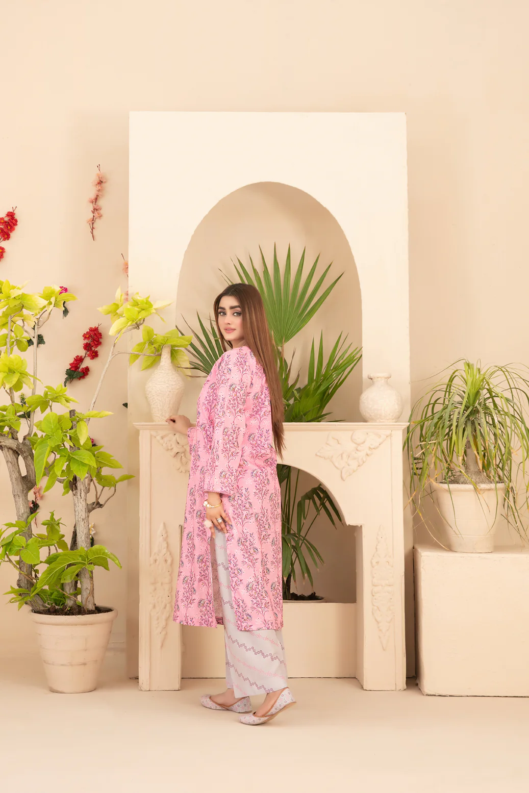 Dilfa With Khussa 2pcs Stitched Emb Printed Swiss [D-1549] - Image 2