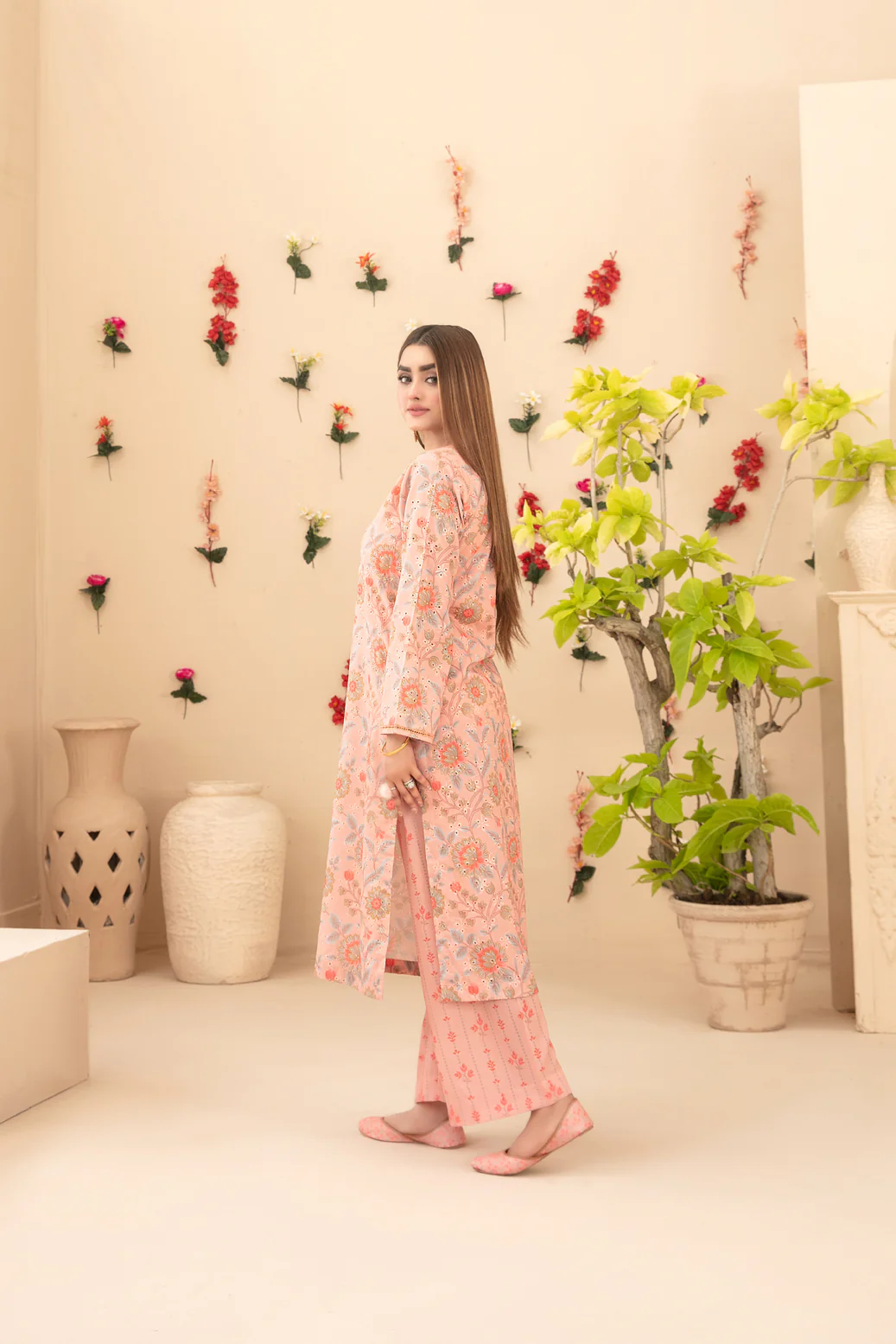 Dilfa With Khussa 2pcs Stitched Emb Printed Swiss [D-1551] - Image 2