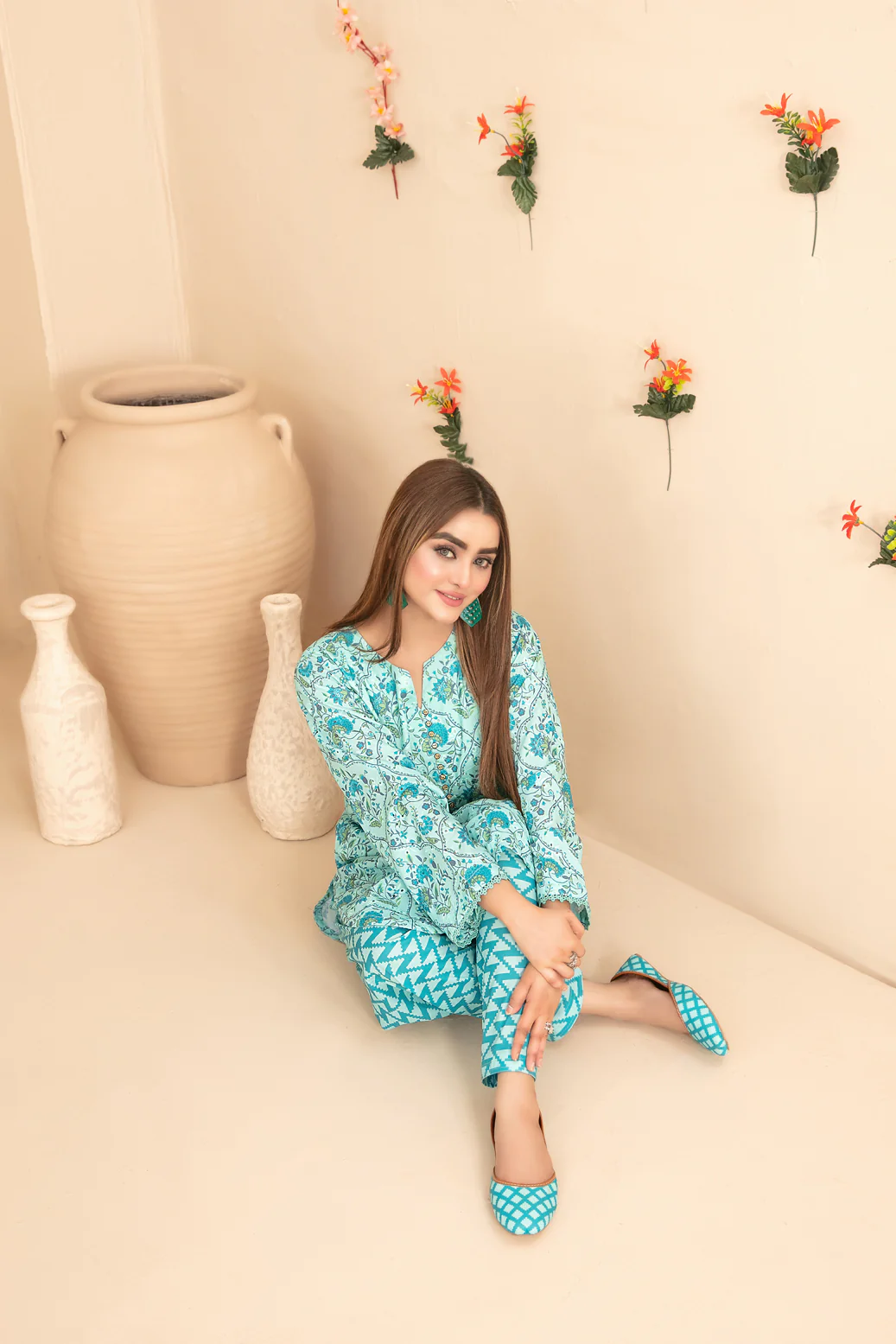 Dilfa With Khussa 2pcs Stitched Emb Printed Swiss [D-1552] - Image 3