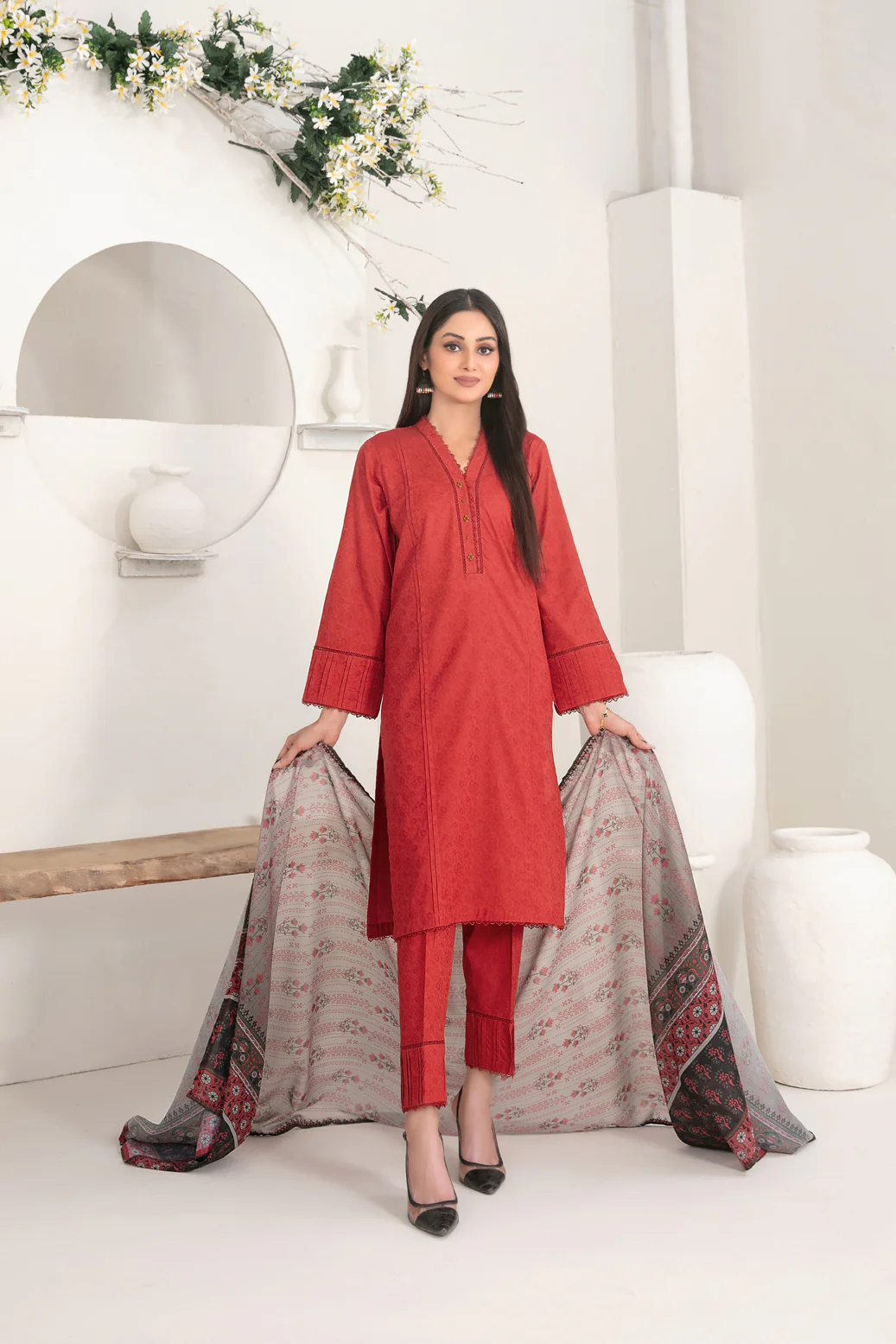 Berna Vol-3 3pcs Stitched Cotton Jacquard [D-1662]