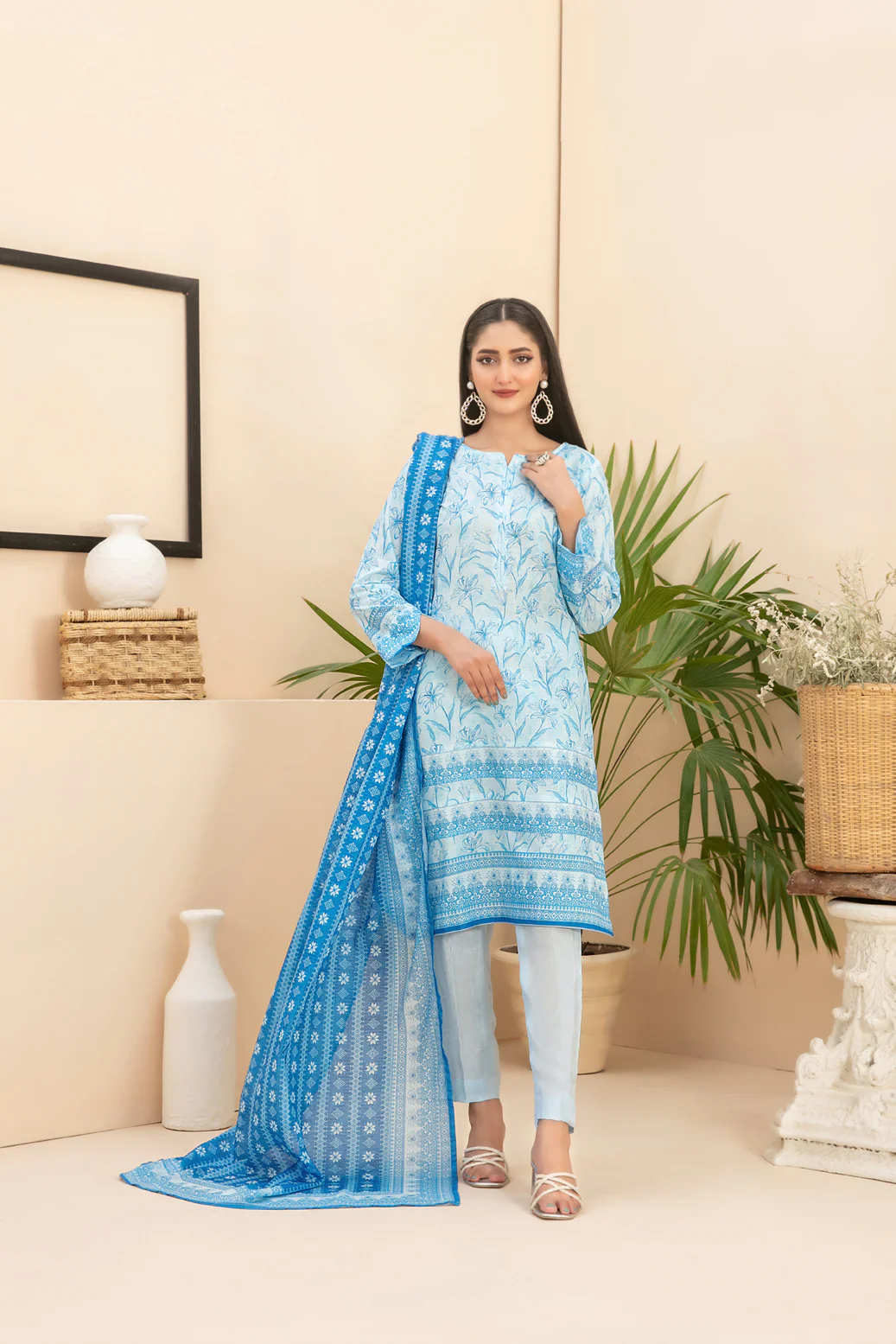 Rameen 3pcs Stitched Printed Lawn [D-1868]