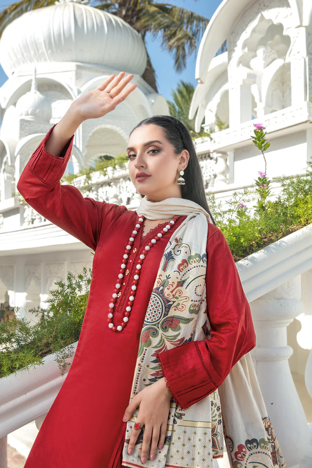 Heer Vol-2 3pcs Stitched Jacquard Lawn [D-1878] - Image 3