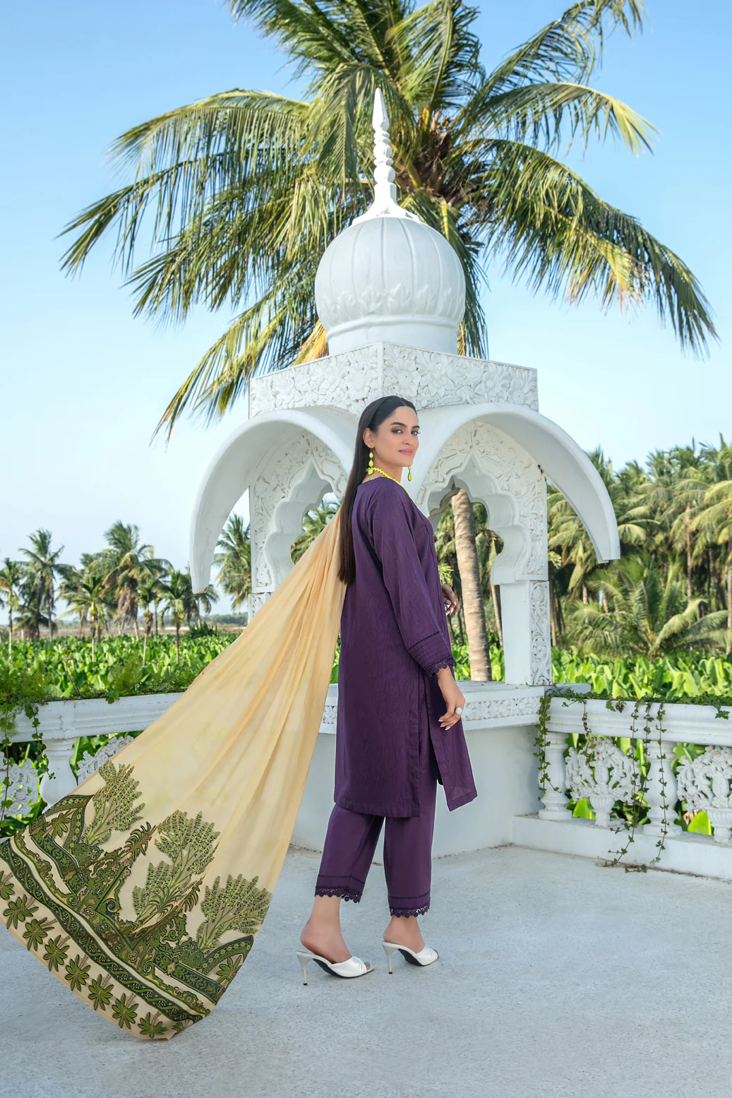Heer Vol-2 3pcs Stitched Jacquard Lawn [D-1882] - Image 2