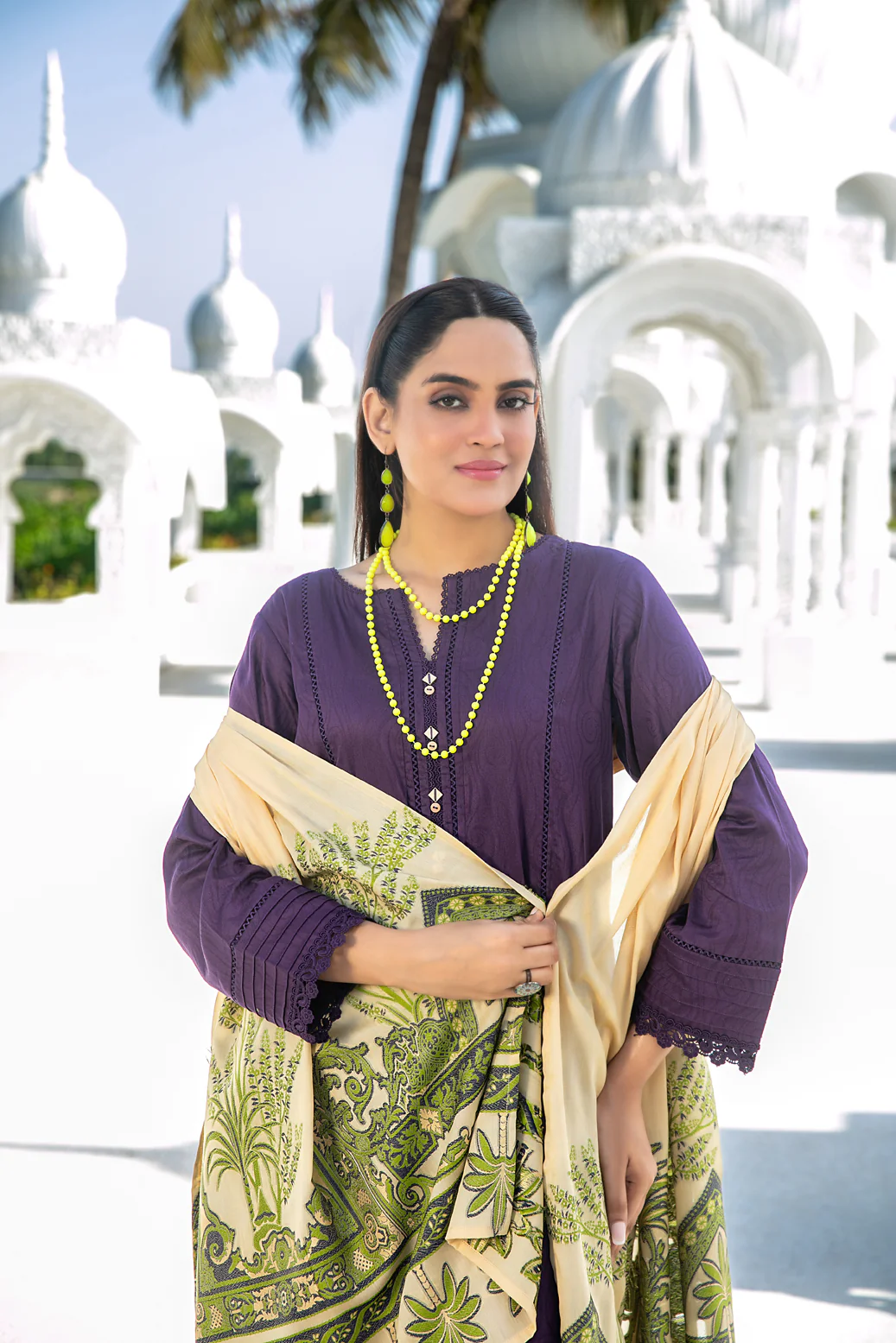 Heer Vol-2 3pcs Stitched Jacquard Lawn [D-1882] - Image 3