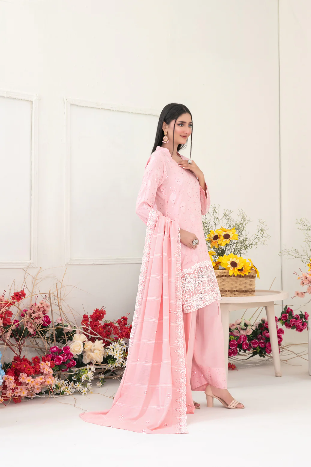 Maneli 3pcs Un-Stitched Emb Lawn [D-2236] - Image 2