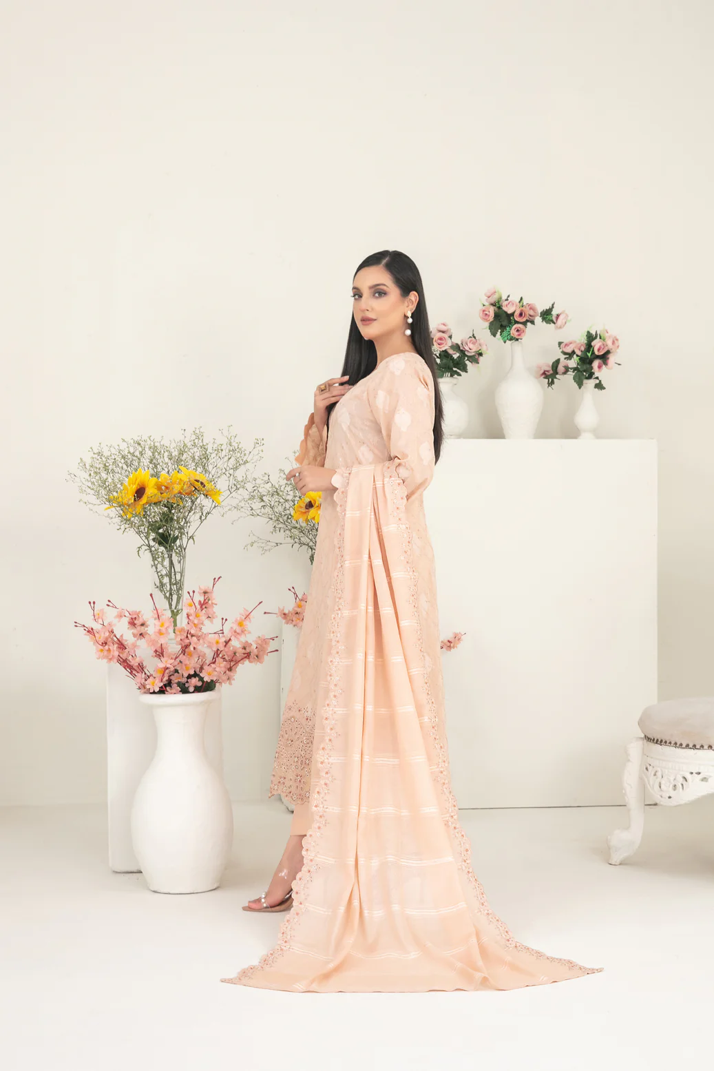 Maneli 3pcs Un-Stitched Emb Lawn [D-2238] - Image 2