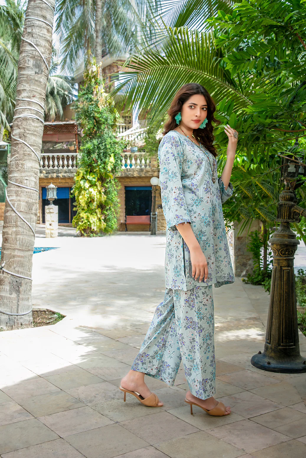 Niara 2pcs Stitched Printed Cotton [D-2262] - Image 2