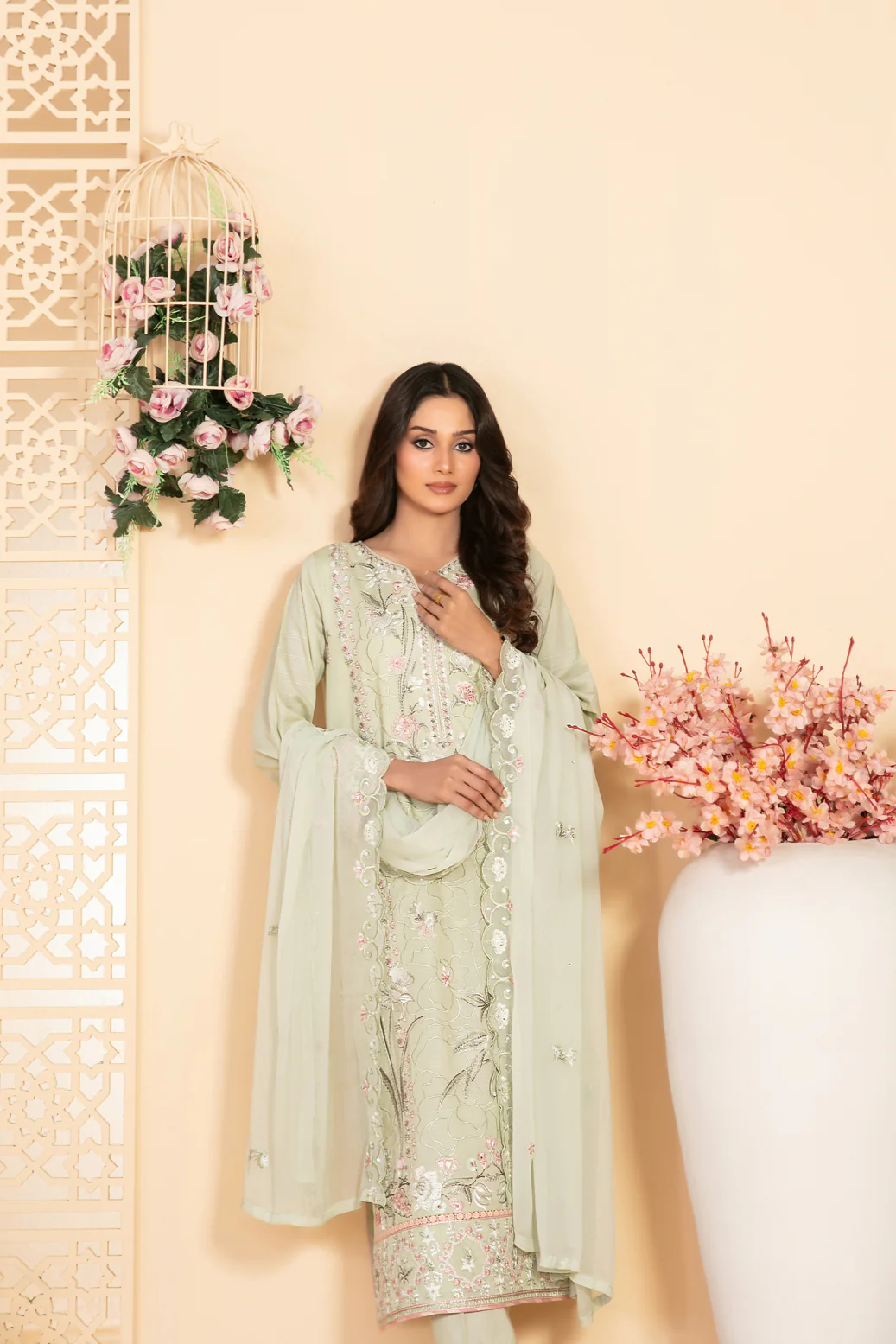 Taabir 3pcs Stitched Emb Lawn [D-2295] - Image 3