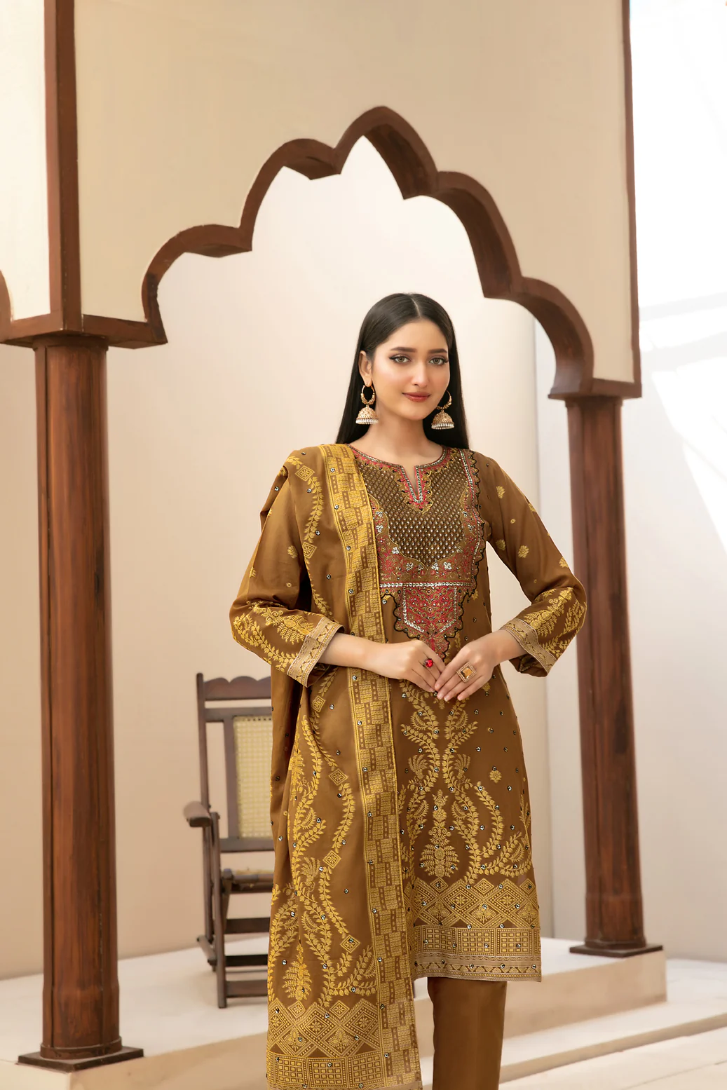 Raahee 3pcs Un-Stitched Emb Lawn [D-2775] - Image 3