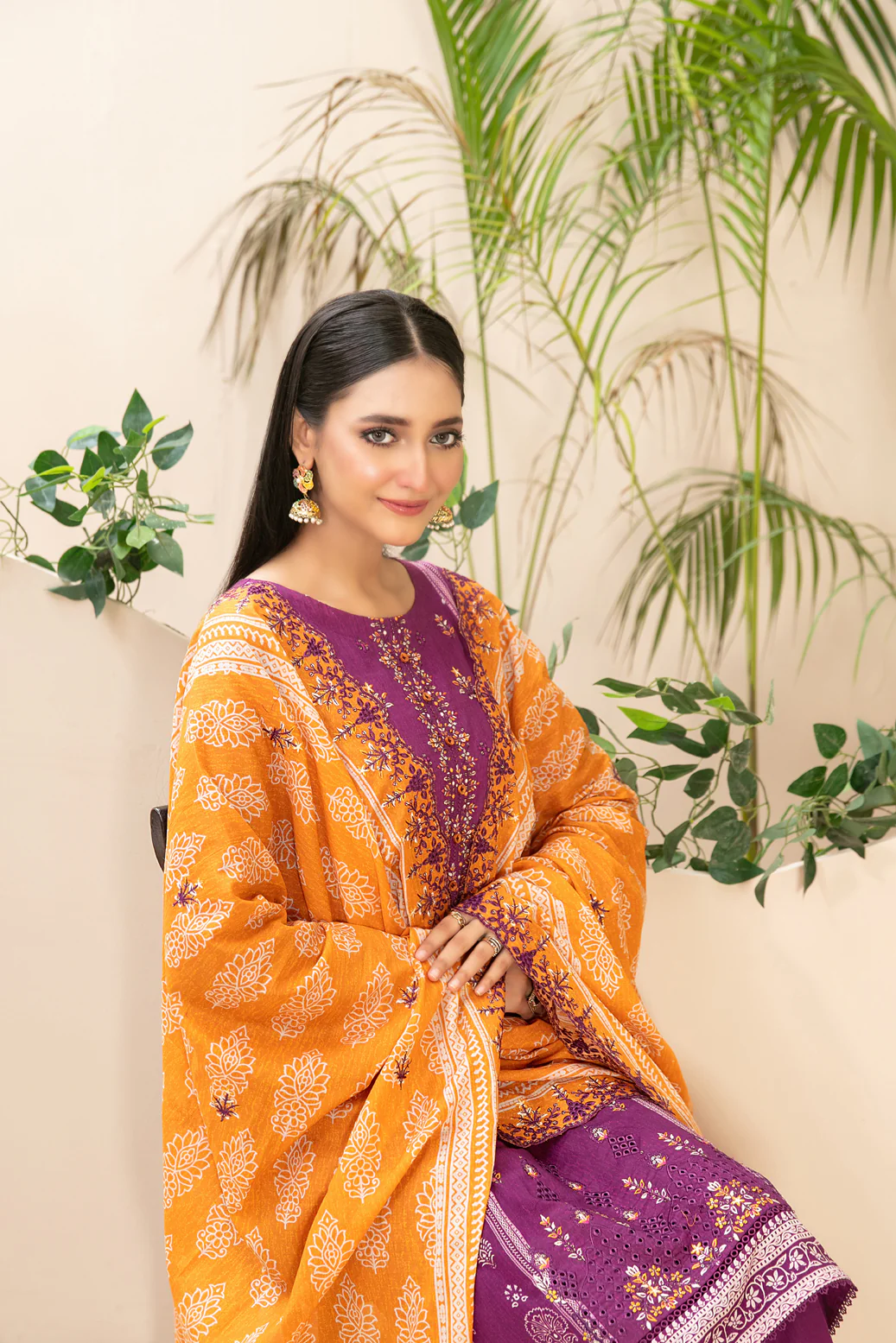 Anuza 3pcs Stitched Emb Printed Lawn[D-2779] - Image 3