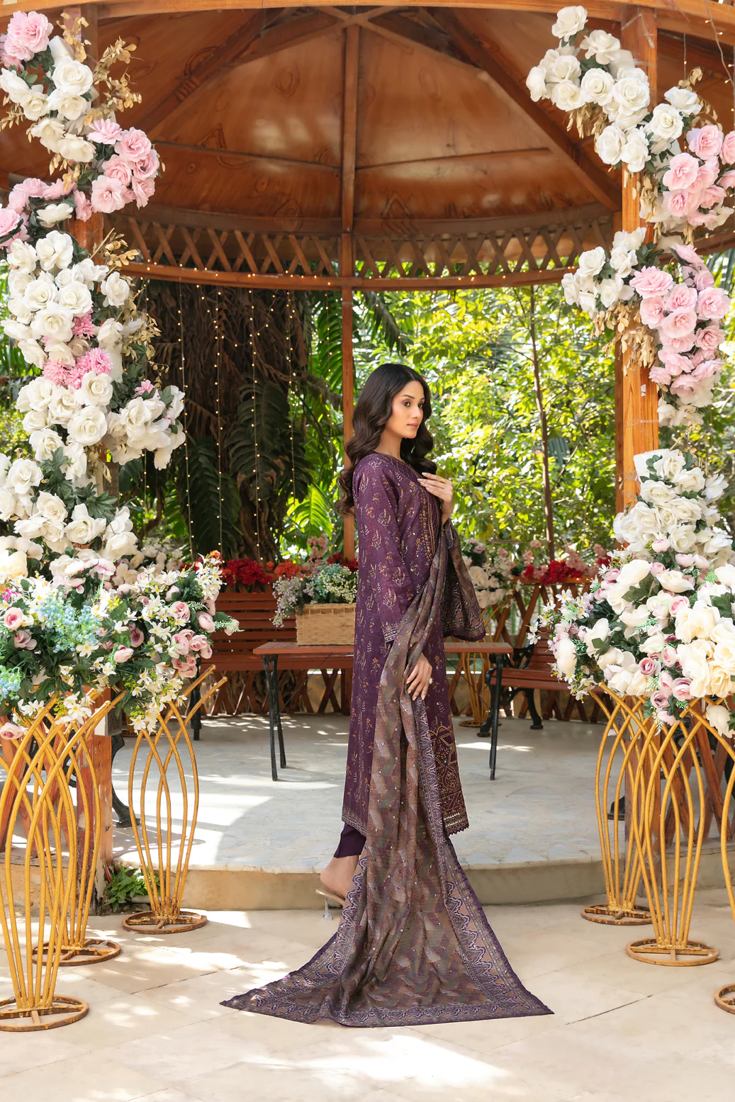 Gulbahar 3pcs Un-Stitched Emb Printed Lawn [D-2788] - Image 2