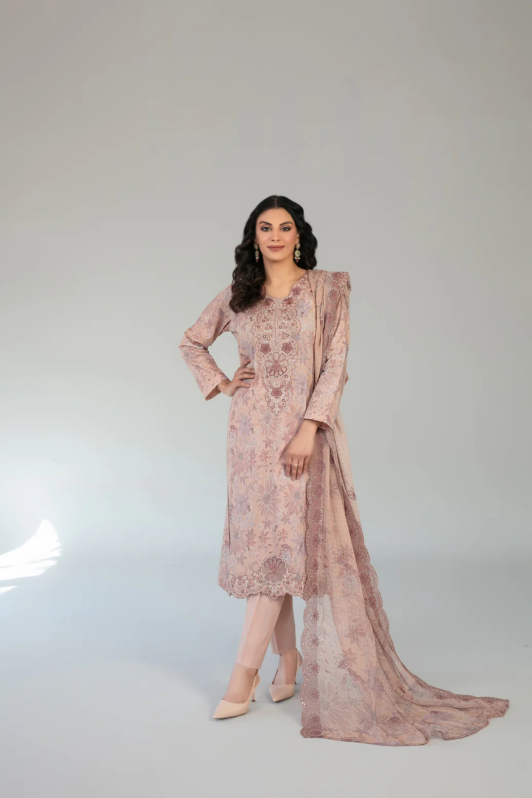 Casca 3pcs Un-Stitched Emb Printed Lawn [D-2913]