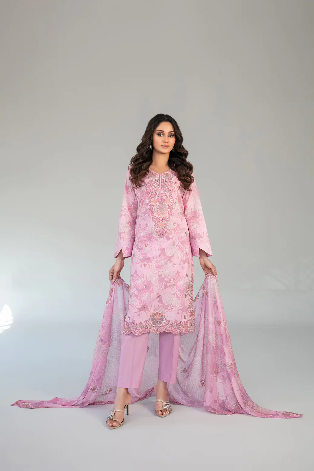 Casca 3pcs Un-Stitched Emb Printed Lawn [D-2915]