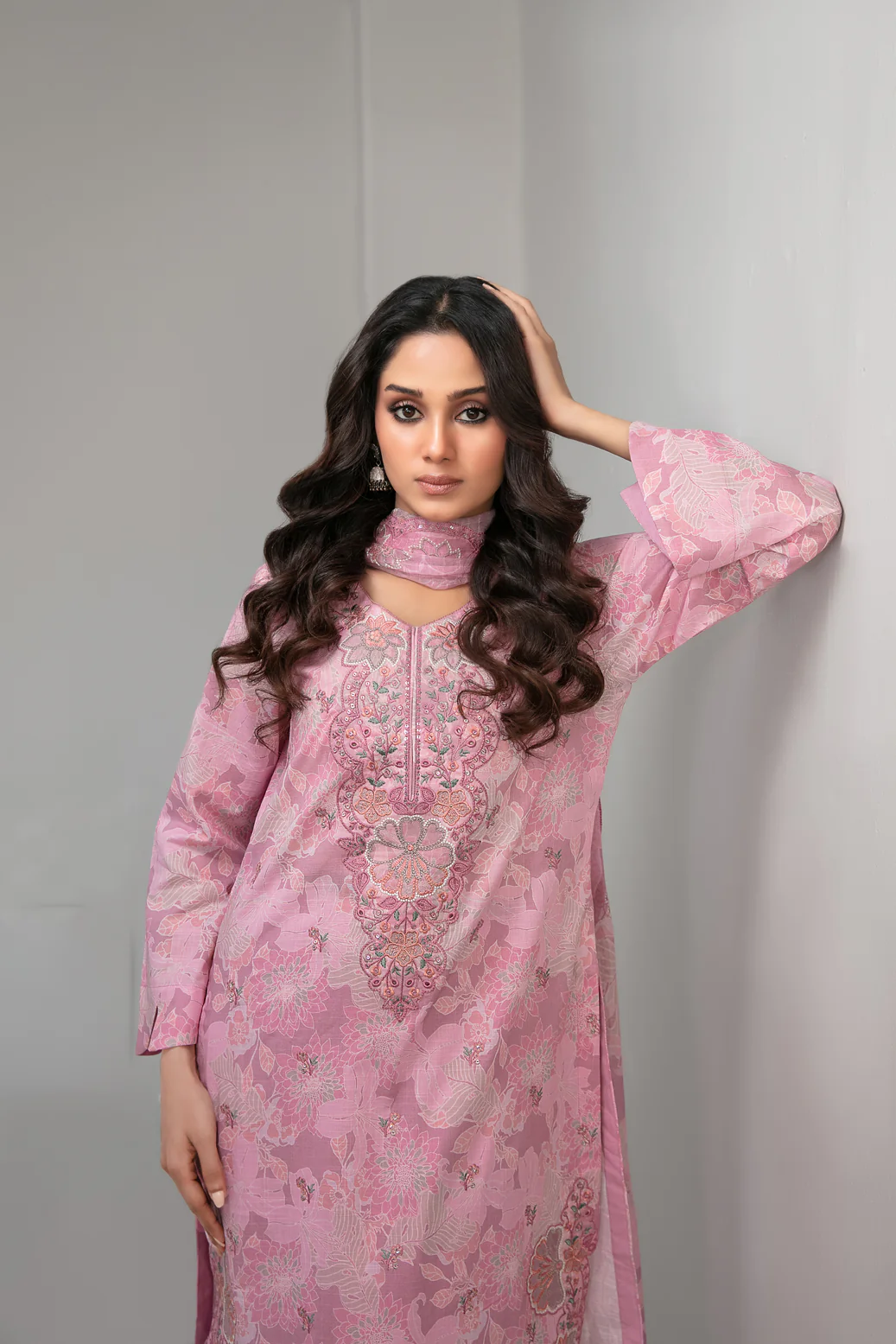 Casca 3pcs Un-Stitched Emb Printed Lawn [D-2915] - Image 3