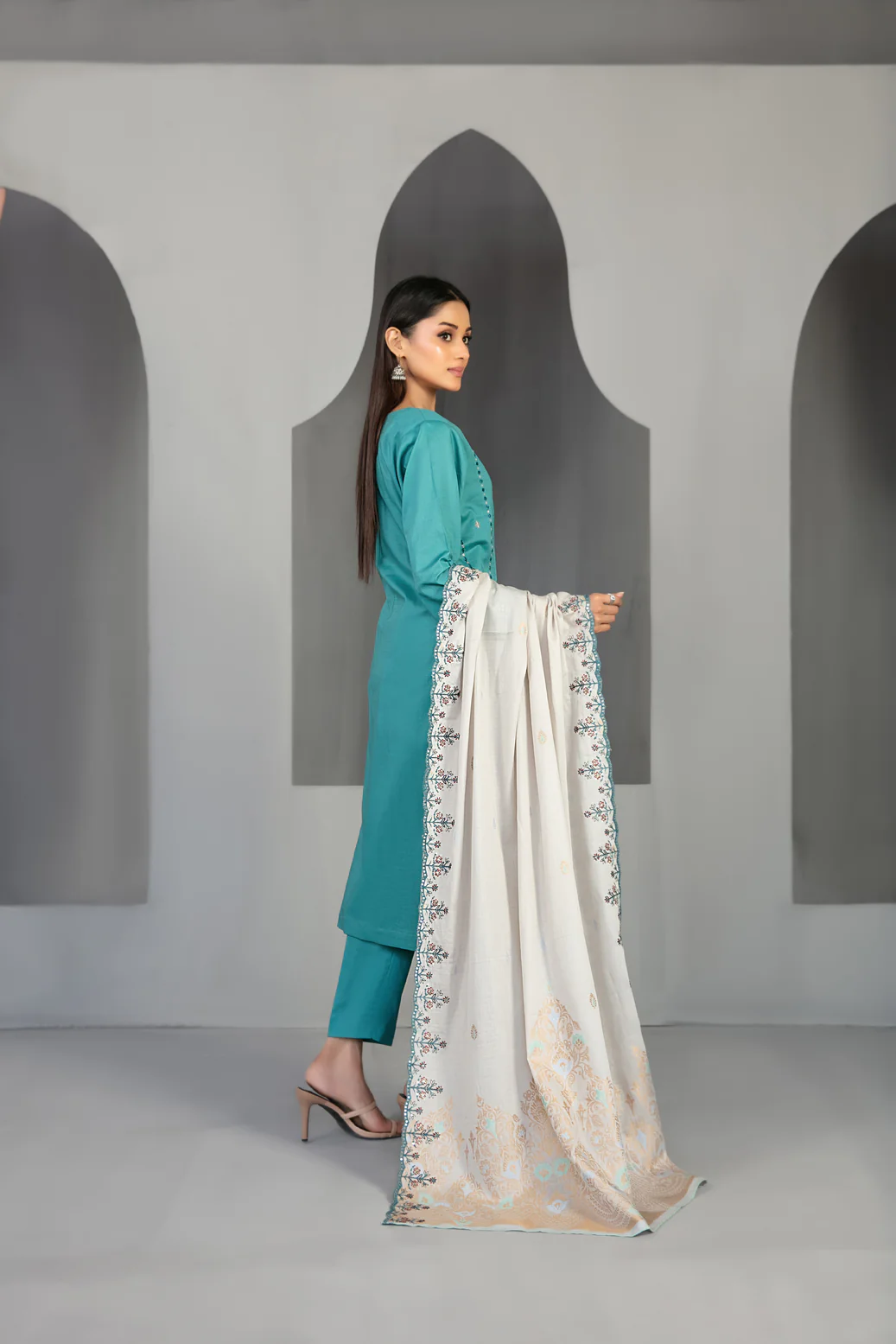 Efza 3pcs Un-Stitched Emb Lawn [D-2973] - Image 2