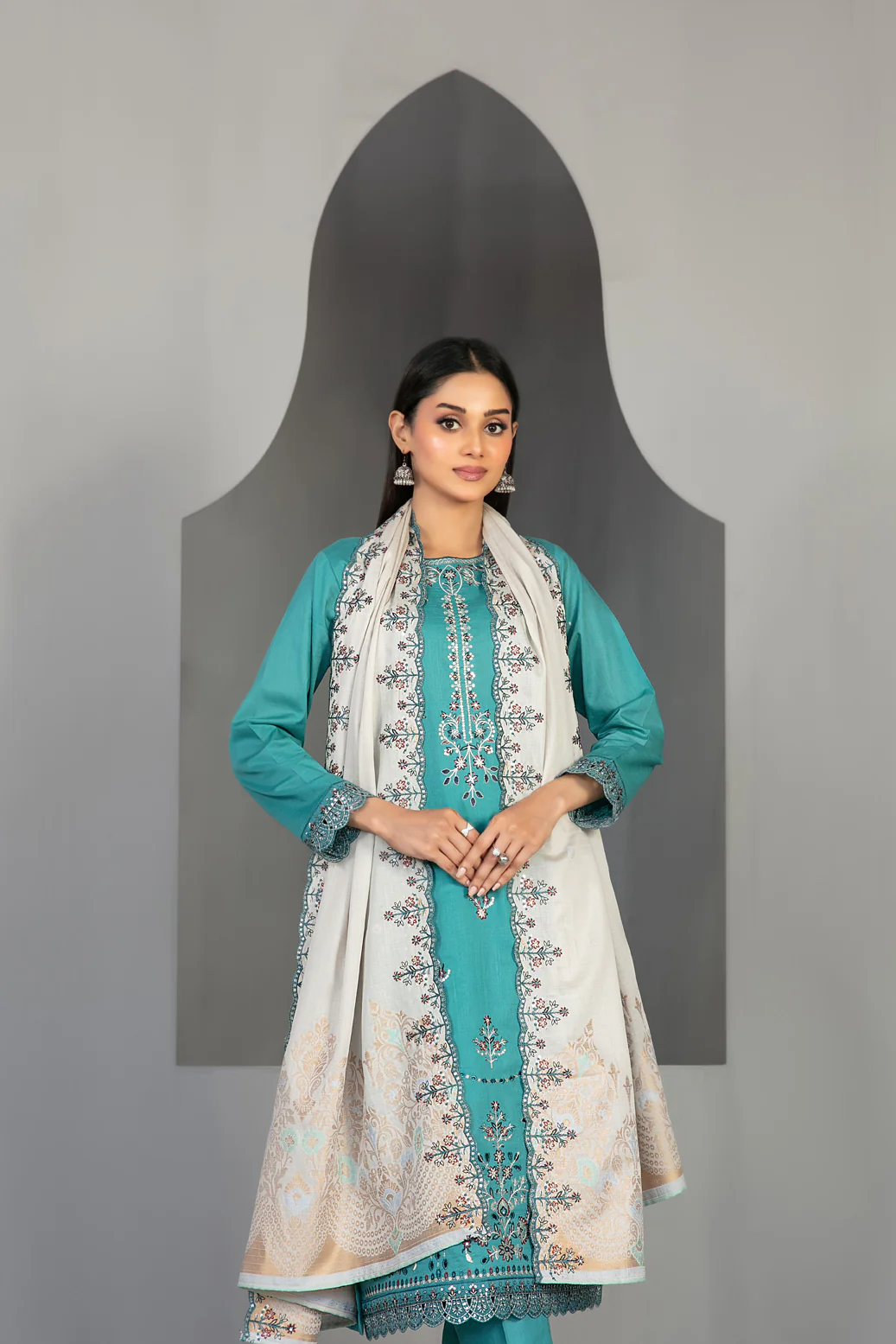 Efza 3pcs Un-Stitched Emb Lawn [D-2973] - Image 3