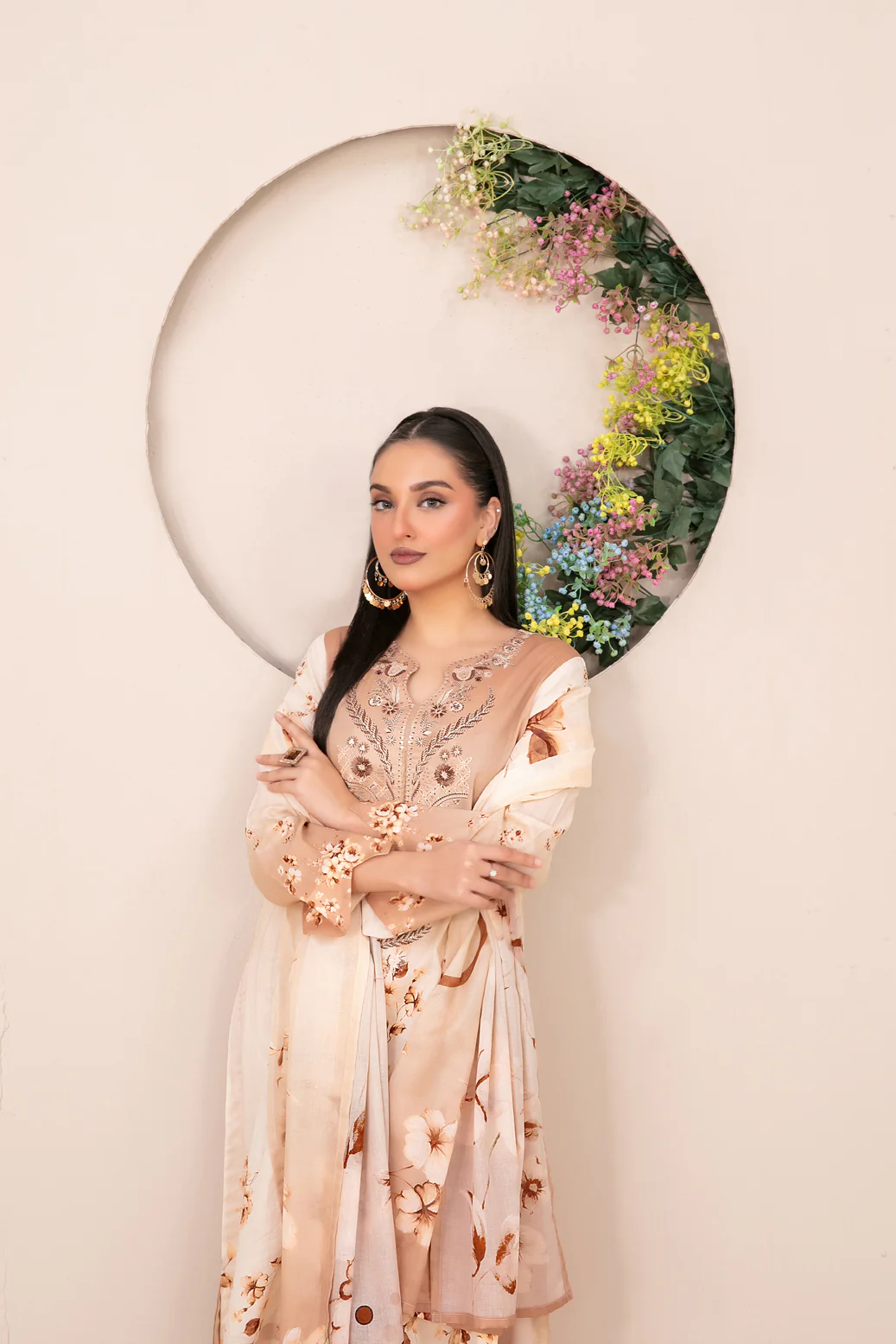 Malhar 3pcs Un-Stitched Emb Printed Lawn [D-3071] - Image 3