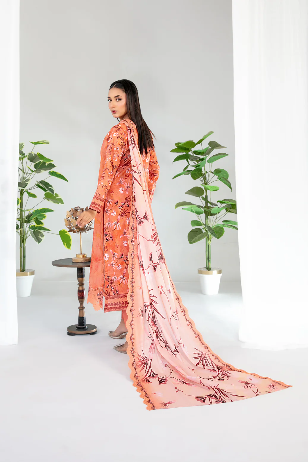 Teyana 3pcs Un-Stitched Emb Printed Lawn [D-3080] - Image 2
