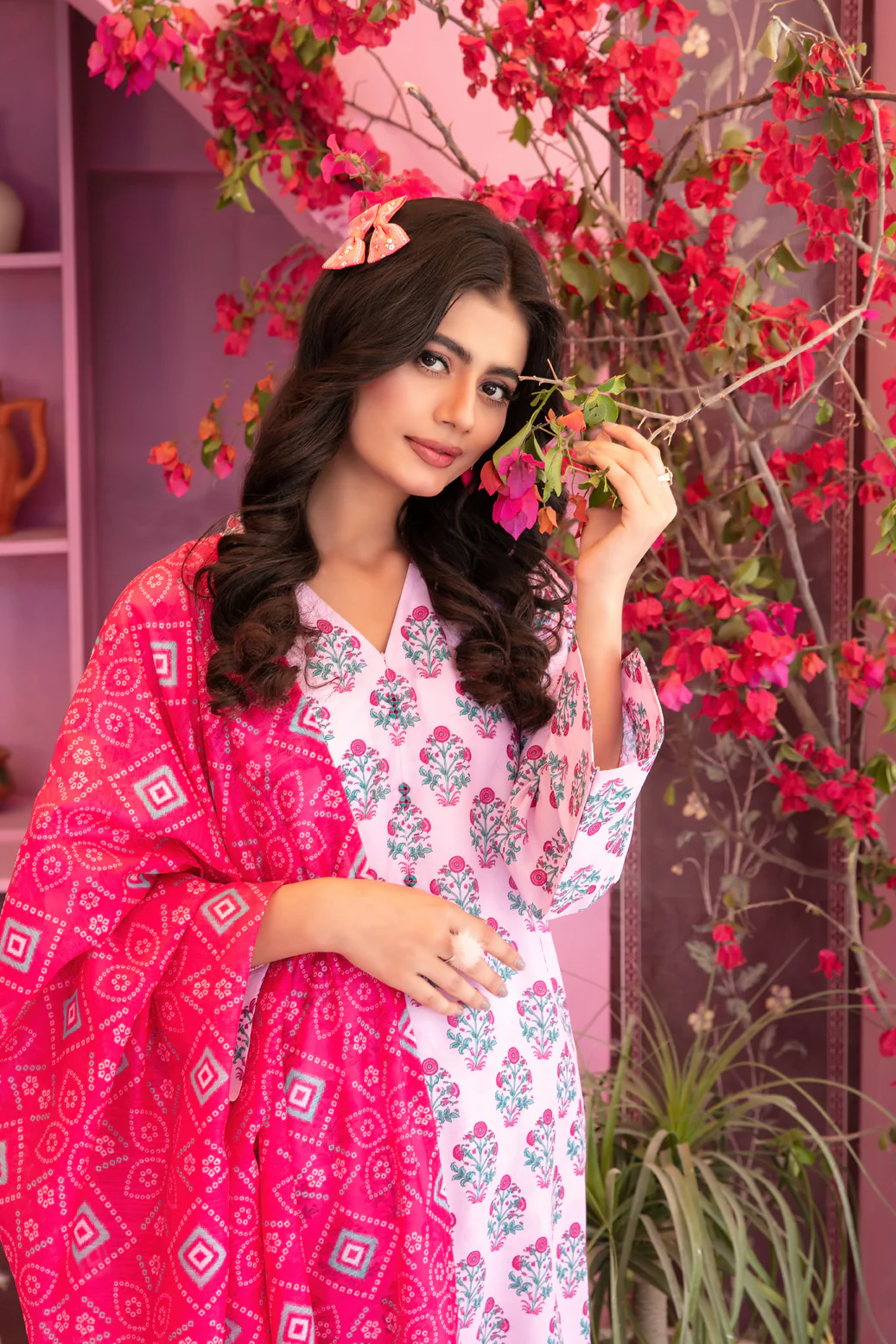 Cora 3pcs Stitched Printed Swiss Lawn [D-3110] - Image 3