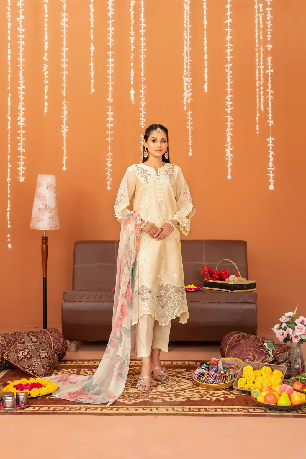 Chaashni 3pcs Stitched Emb Lawn [D-3135]
