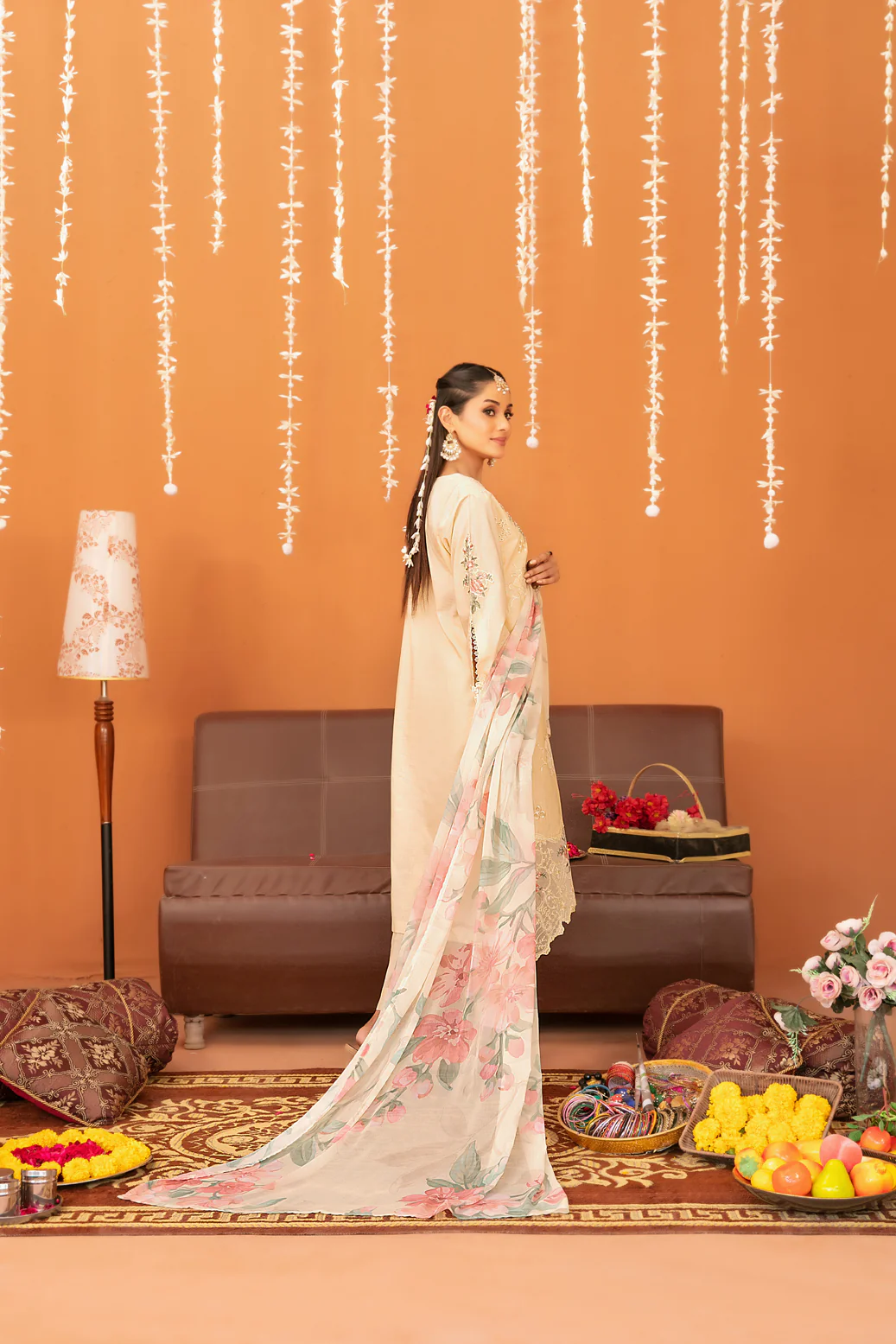 Chaashni 3pcs Stitched Emb Lawn [D-3135] - Image 2