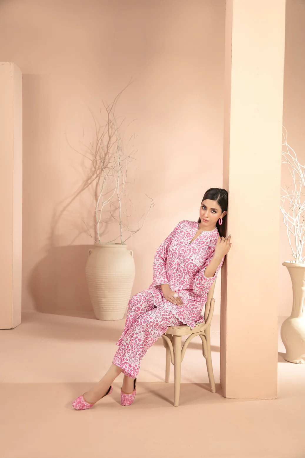 ANHA 2Pcs Stitched Printed Swiss Lawn [D-3219] - Image 3