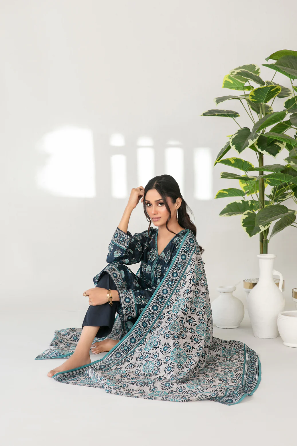 Mehza 3pcs Stitched Printed Lawn [D-3241] - Image 3
