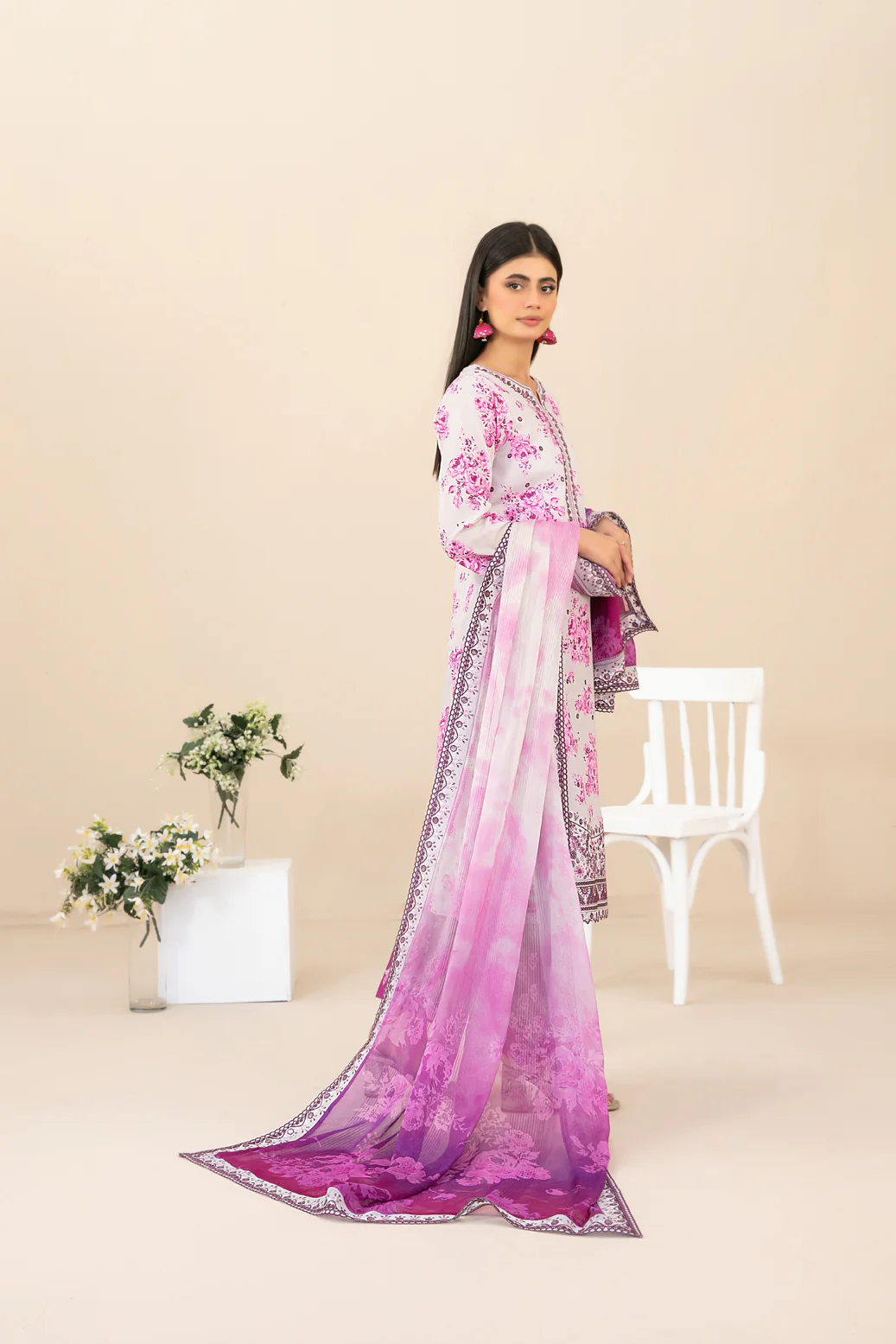 Zahlia  3pcs Un-Stitched Emb Printed Lawn [D-3373] - Image 2