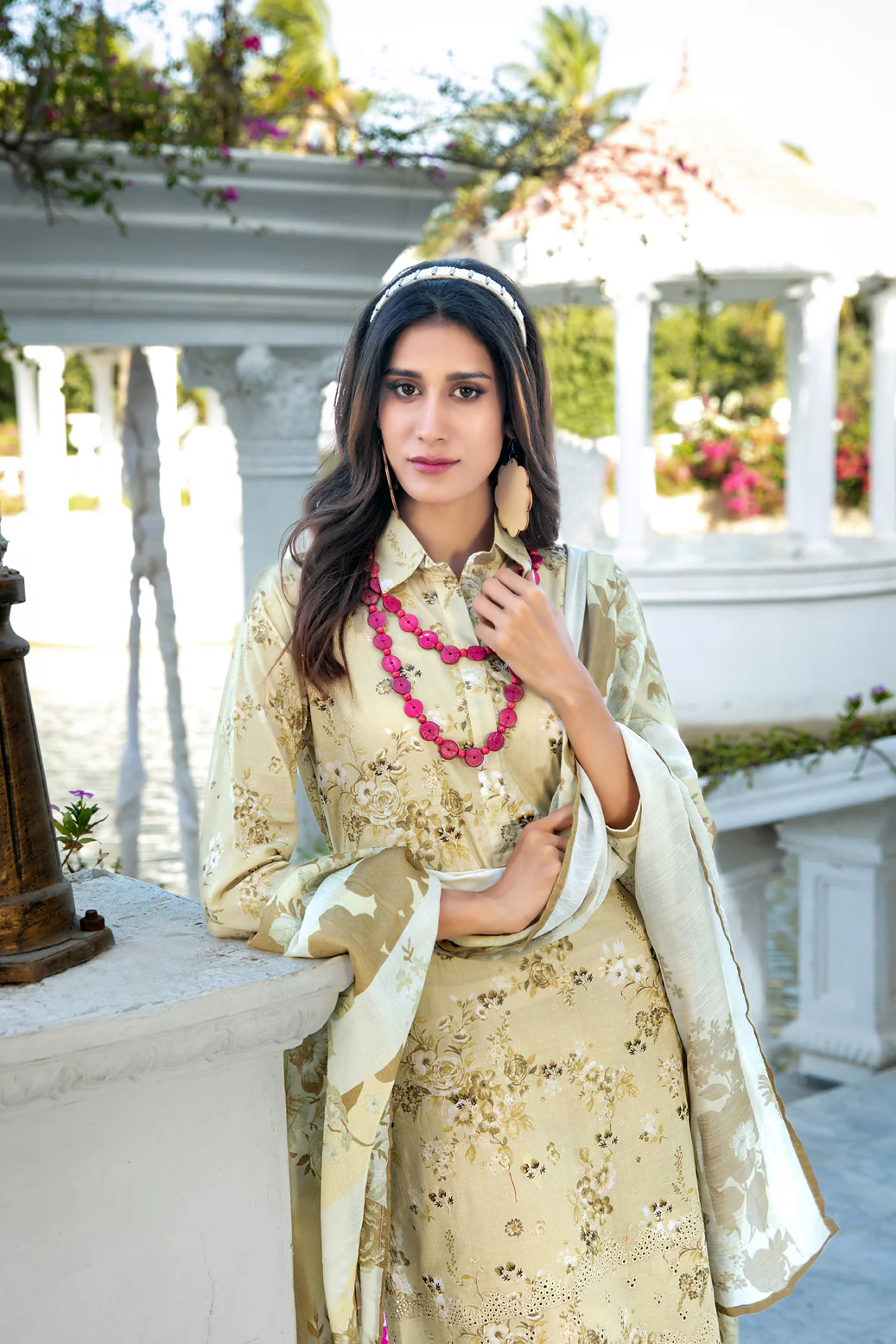 Nazakat 3pcs Un-Stitched  Printed Lawn [D-3399] - Image 3