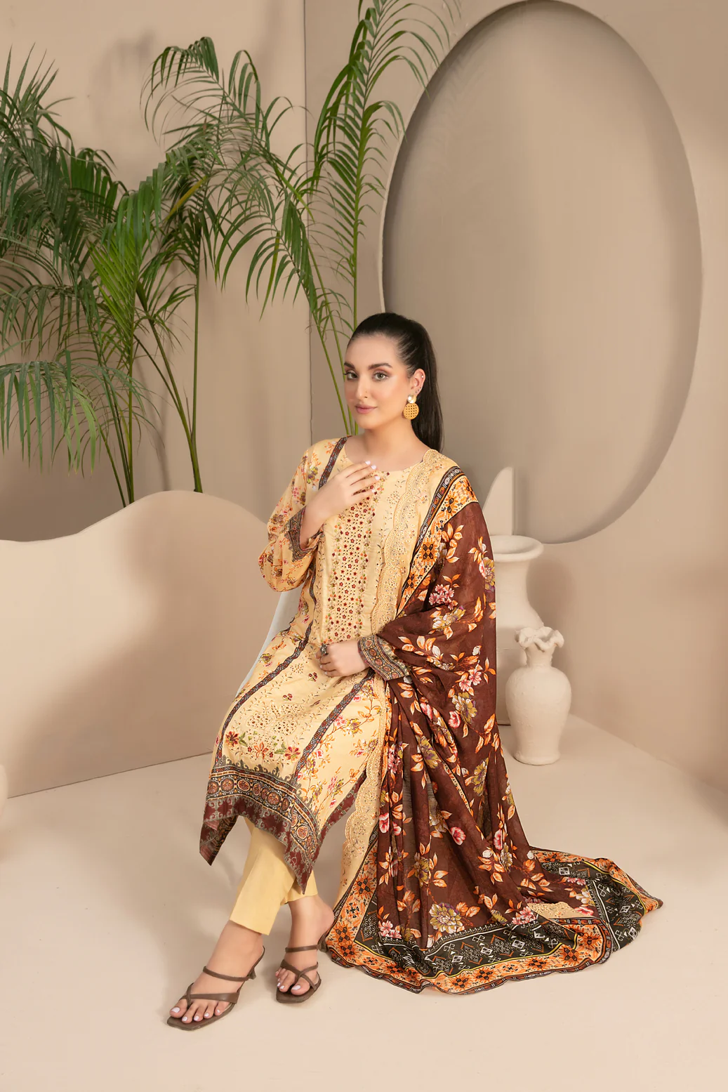 Tanaaz 3pcs Unstitched Emb Printed Lawn [D-3430] - Image 3