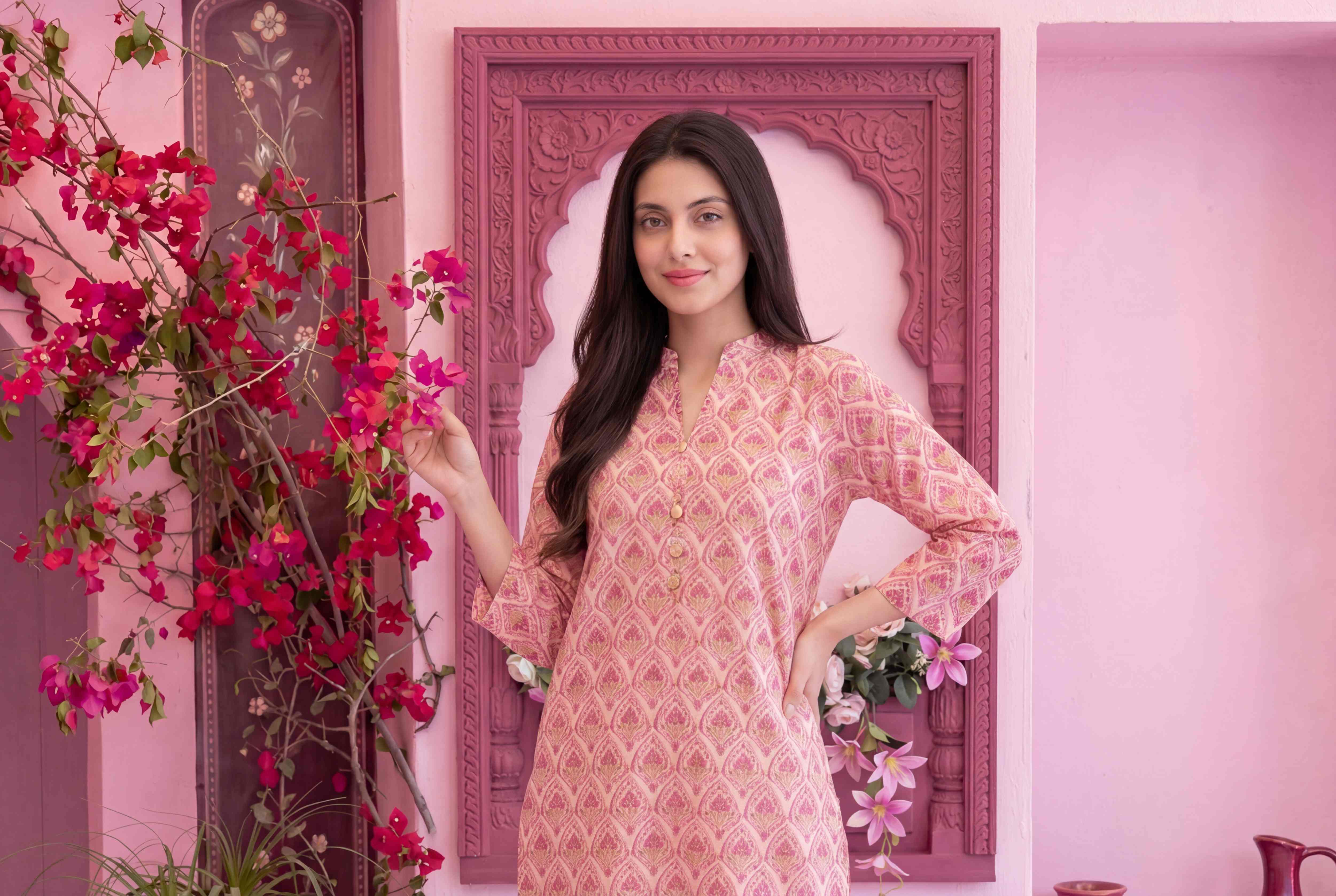 Elif 2pcs Stitched Printed Swiss lawn [D-3482] - Image 3