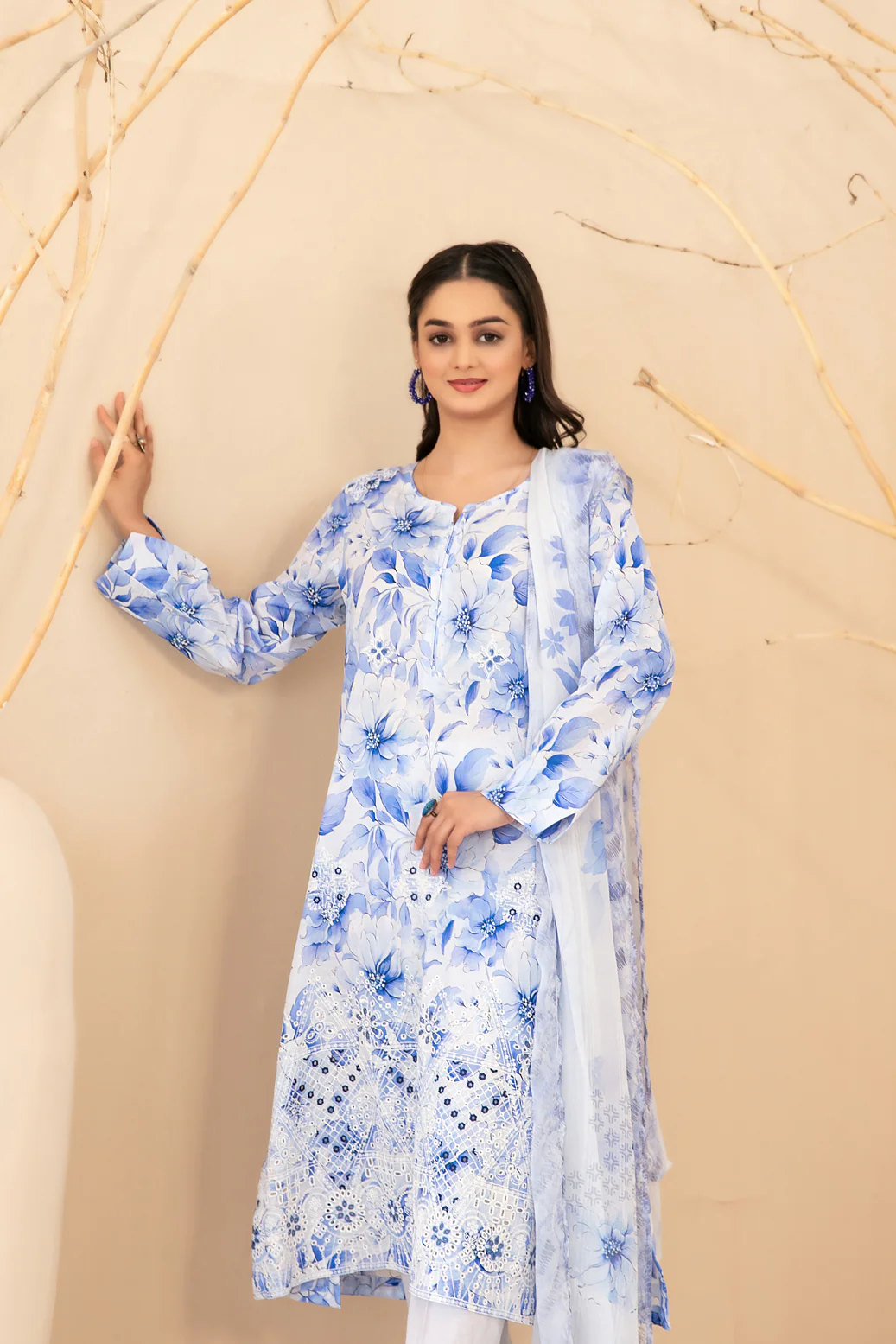 Eshanah 3pcs Un-Stitched Emb Printed Lawn [D-3483] - Image 3