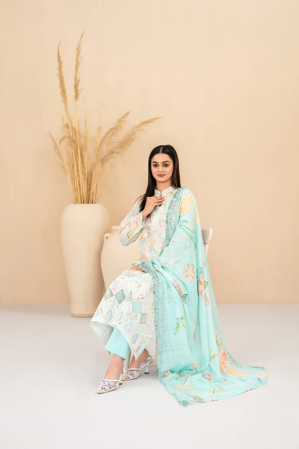Eshanah 3pcs Un-Stitched Emb Printed Lawn [D-3485] - Image 3