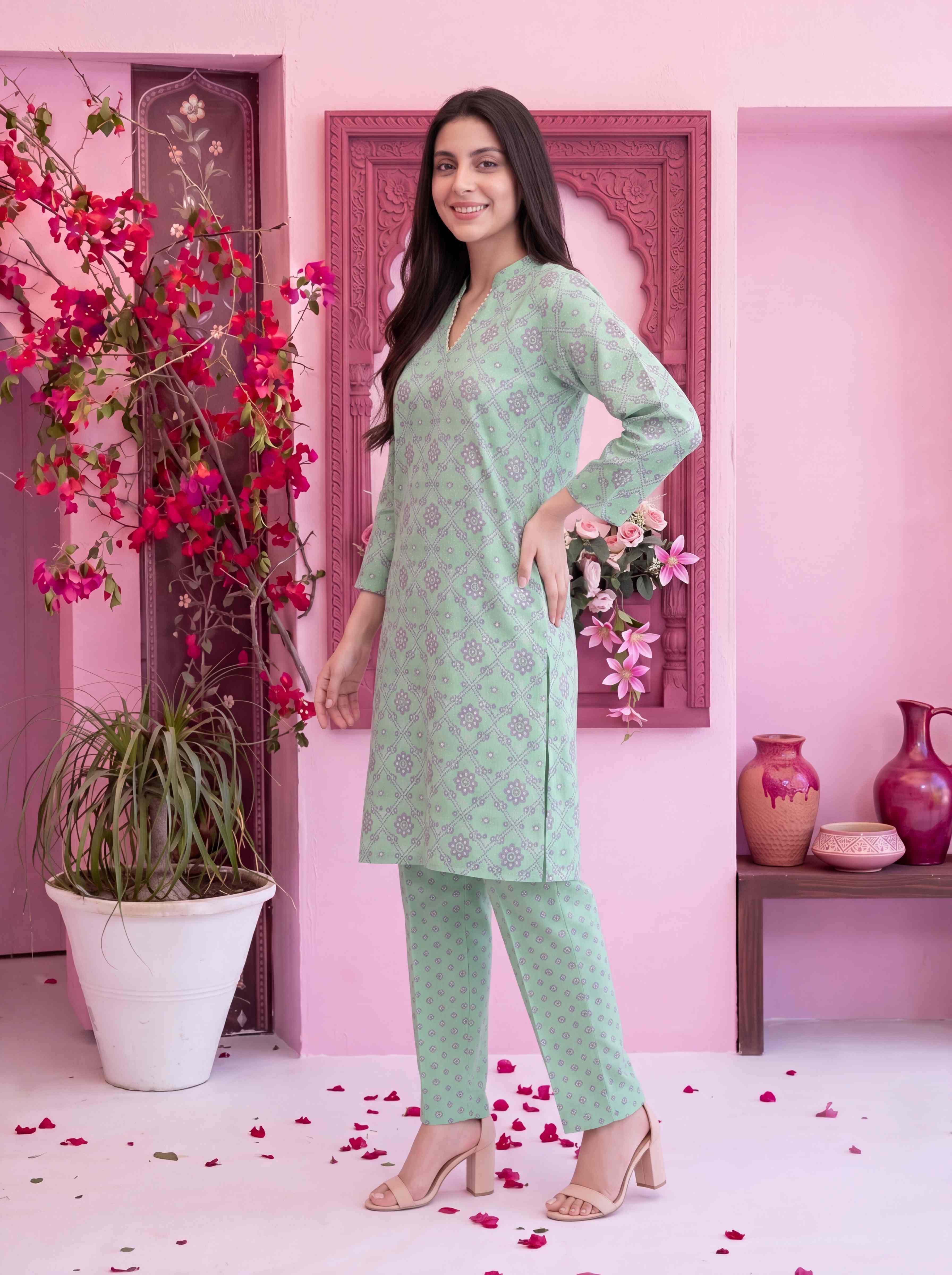 Elif 2pcs Stitched Printed Swiss lawn [D-3486] - Image 2