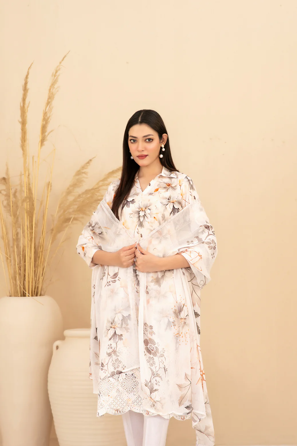 Eshanah 3pcs Un-Stitched Emb Printed Lawn [D-3487] - Image 3