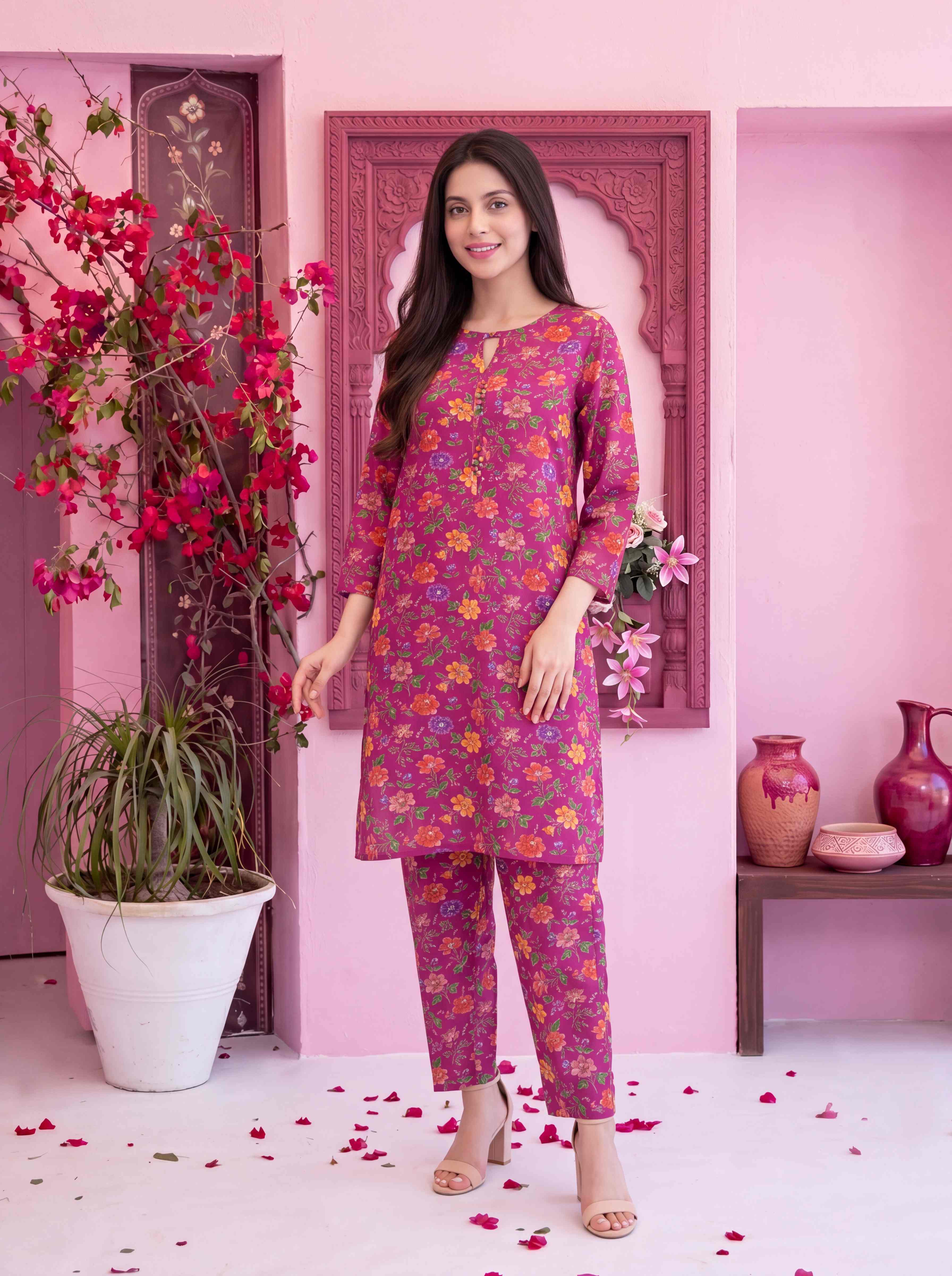 Elif 2pcs Stitched Printed Swiss lawn [D-3488]