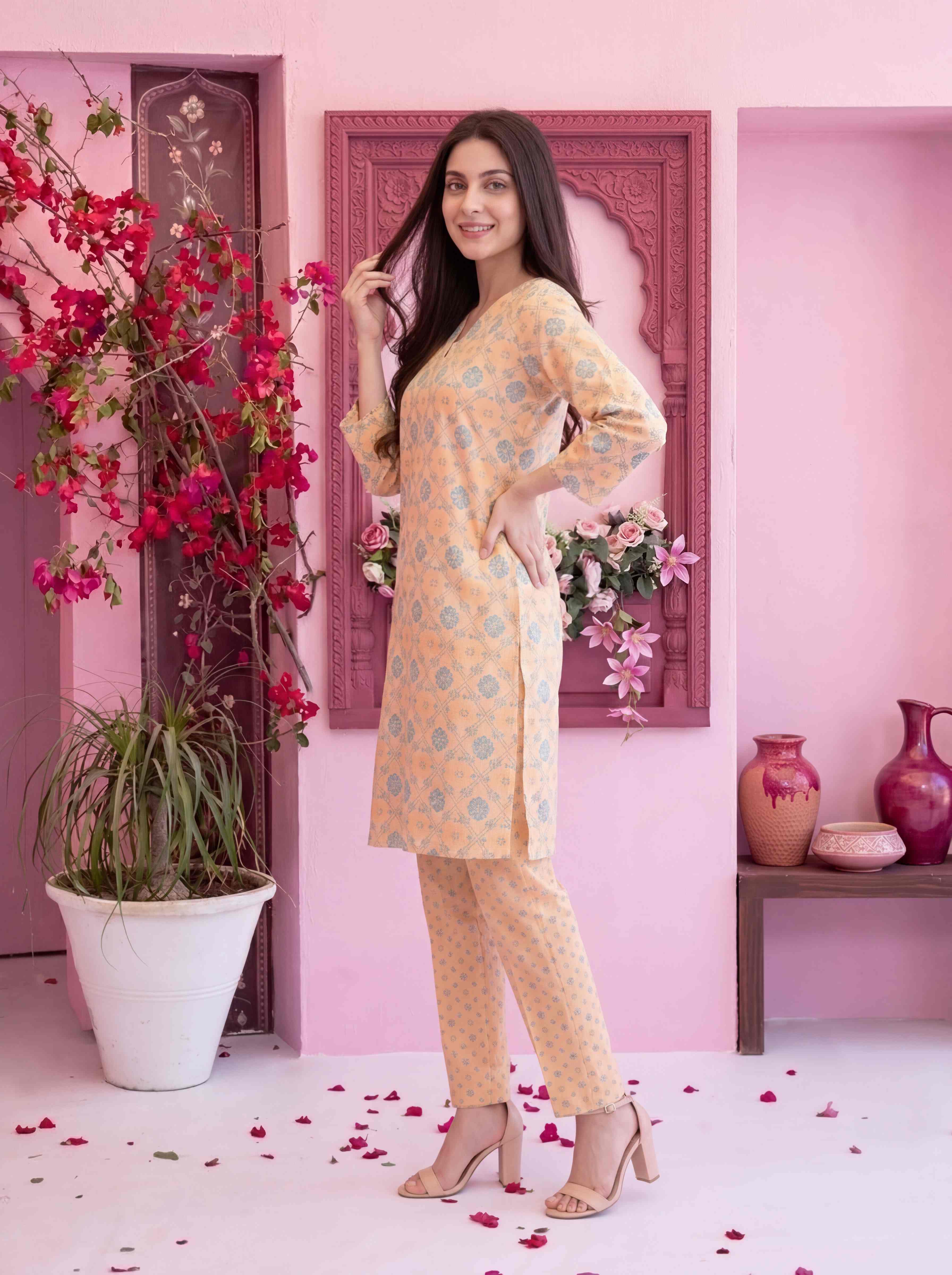Elif 2pcs Stitched Printed Swiss lawn [D-3494] - Image 2