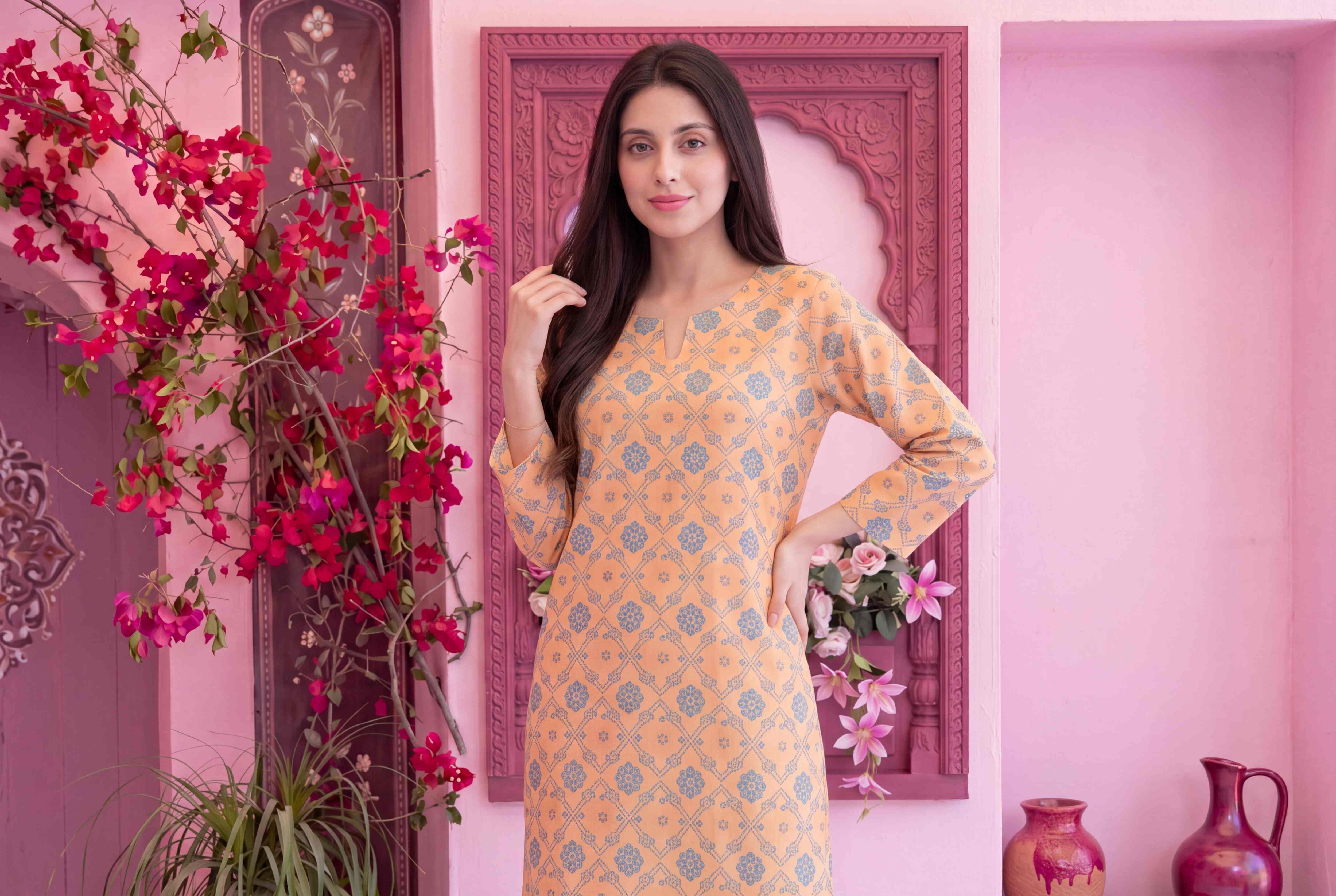 Elif 2pcs Stitched Printed Swiss lawn [D-3494] - Image 3