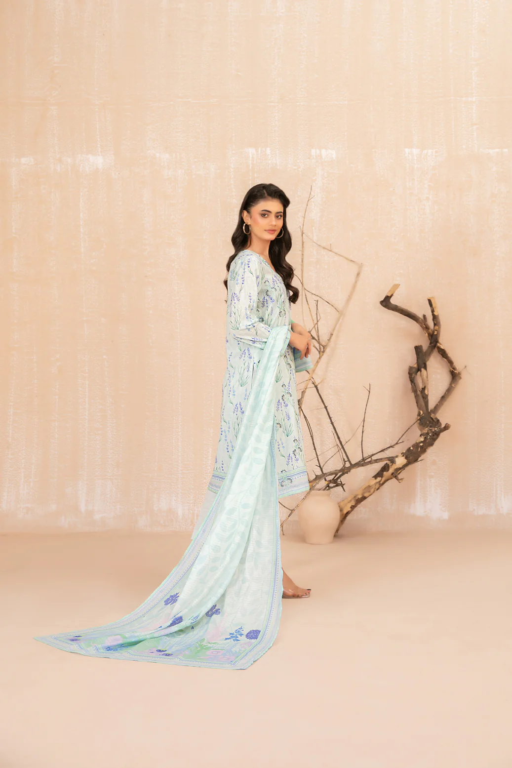 Auri 3pcs Un-Stitched Emb Printed Lawn [D-3510] - Image 2