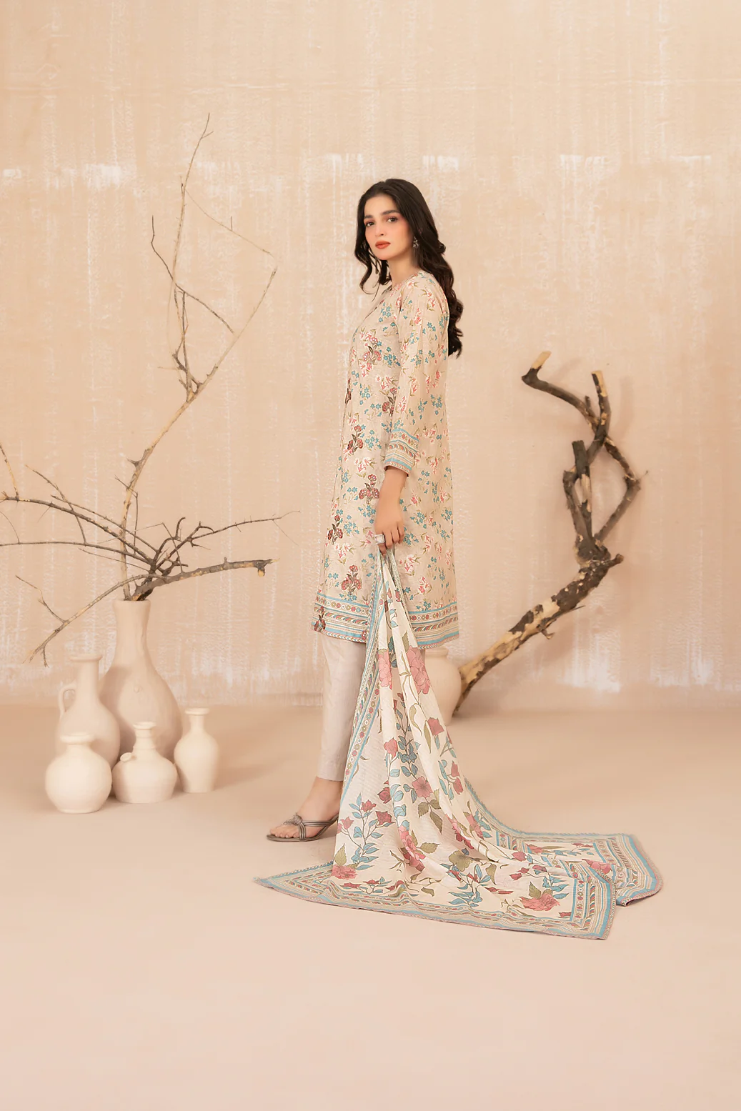 Auri 3pcs Un-Stitched Emb Printed Lawn [D-3511] - Image 2
