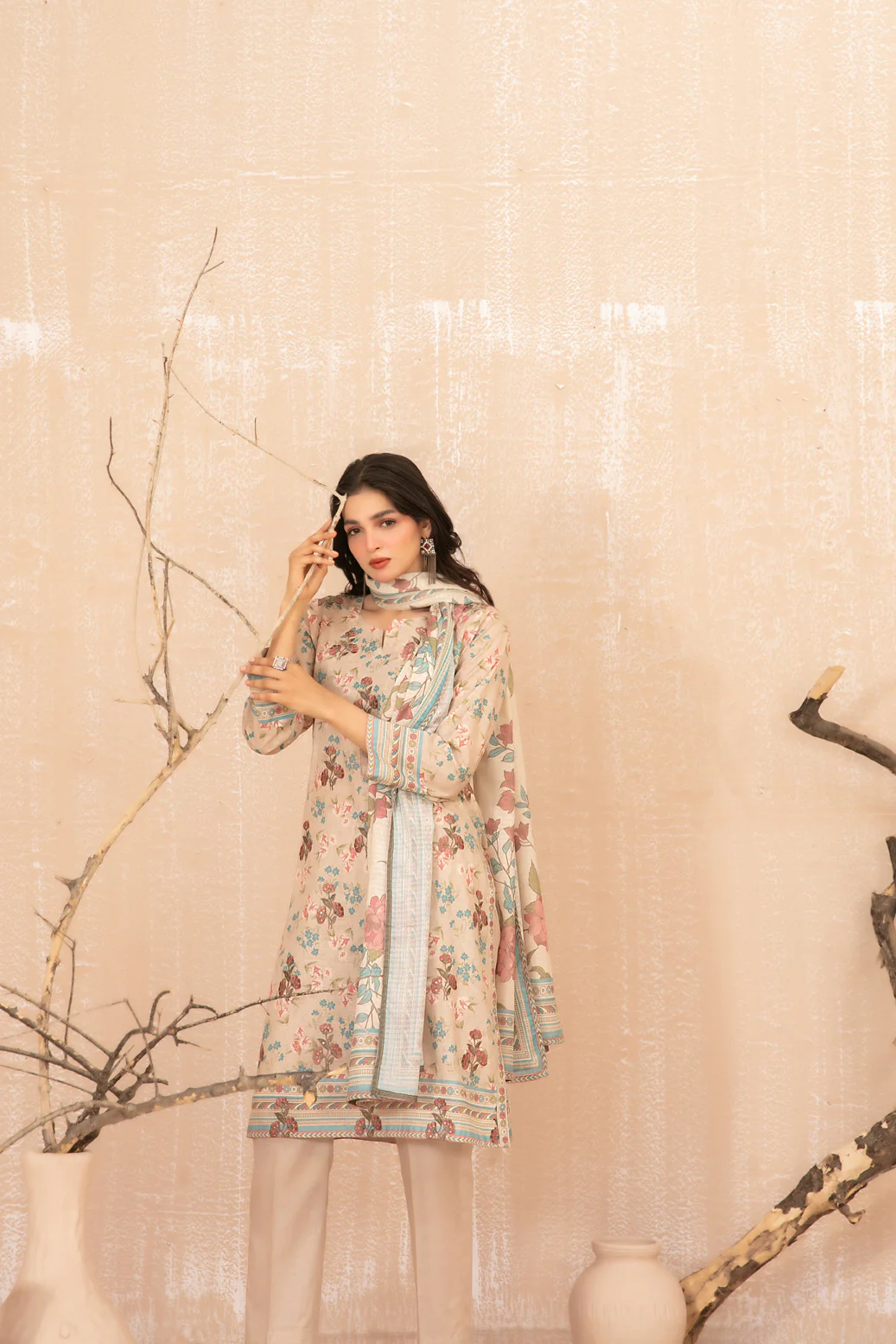 Auri 3pcs Un-Stitched Emb Printed Lawn [D-3511] - Image 3