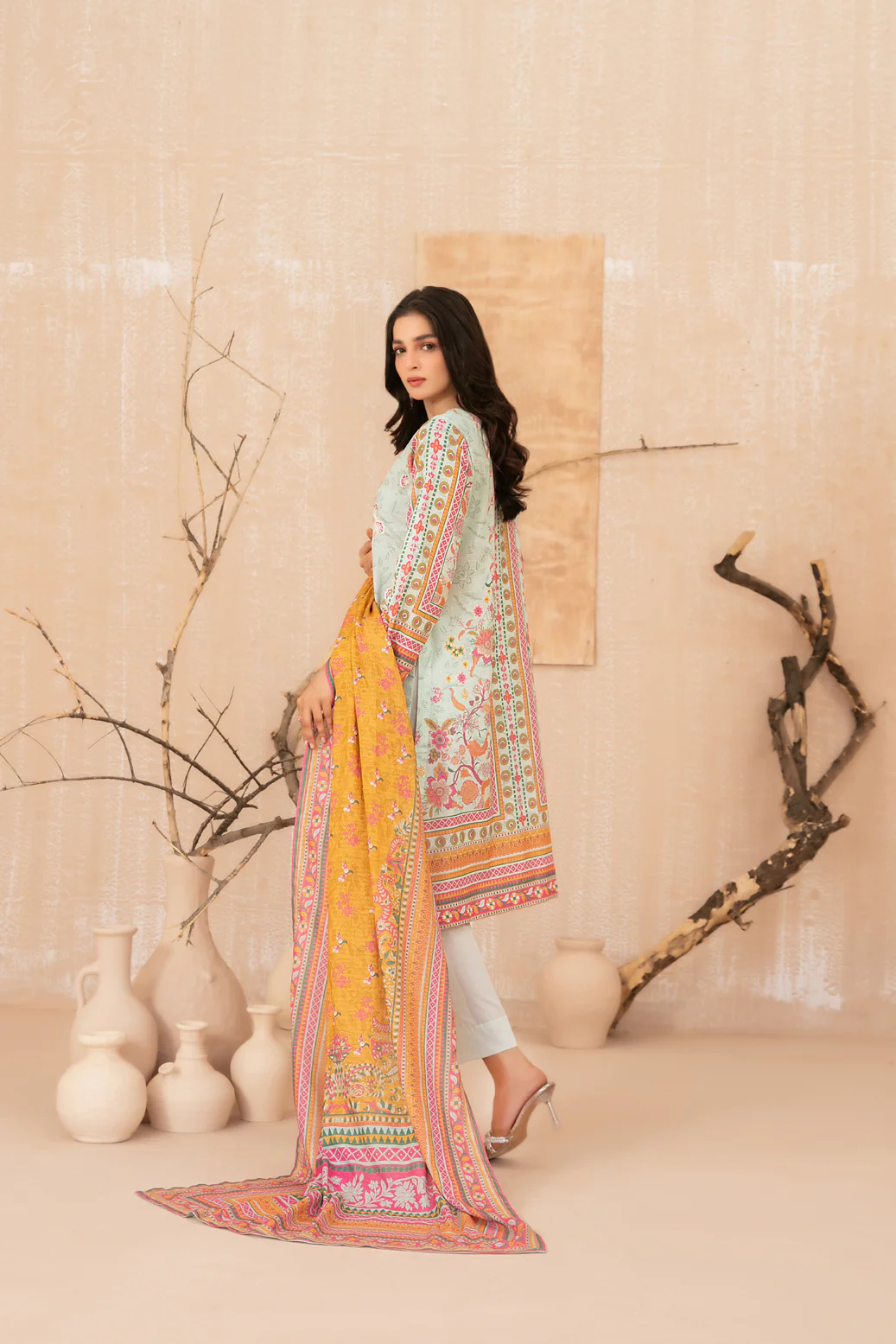 Auri 3pcs Un-Stitched Emb Printed Lawn [D-3514] - Image 2