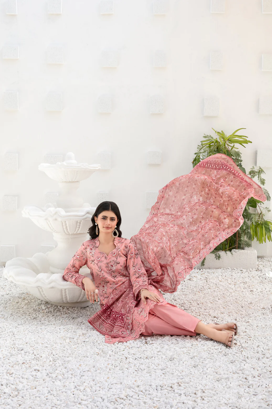 Silfira 3pcs Un-Stitched Emb Printed Lawn [D-3602] - Image 3