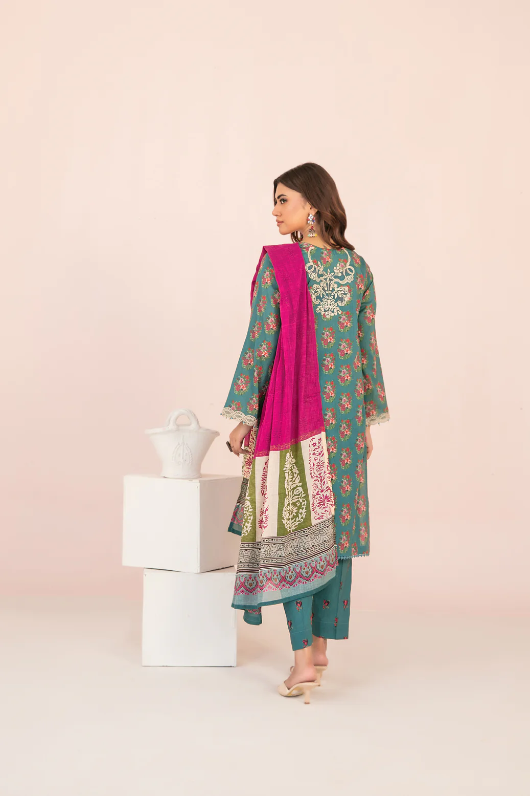 Kisra 3pcs Stitched Emb Printed Lawn [D-3705] - Image 2