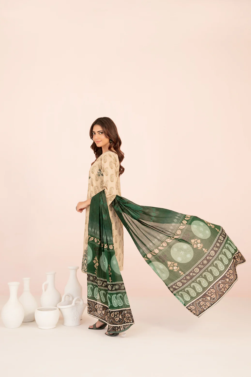 Kisra 3pcs Stitched Emb Printed Lawn [D-3706] - Image 2