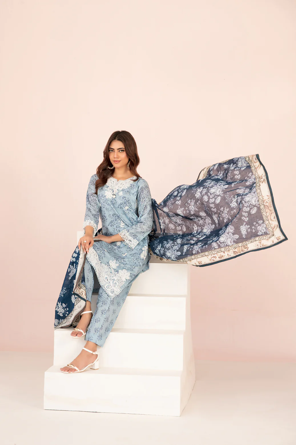 Kisra 3pcs Stitched Emb Printed Lawn [D-3713] - Image 3